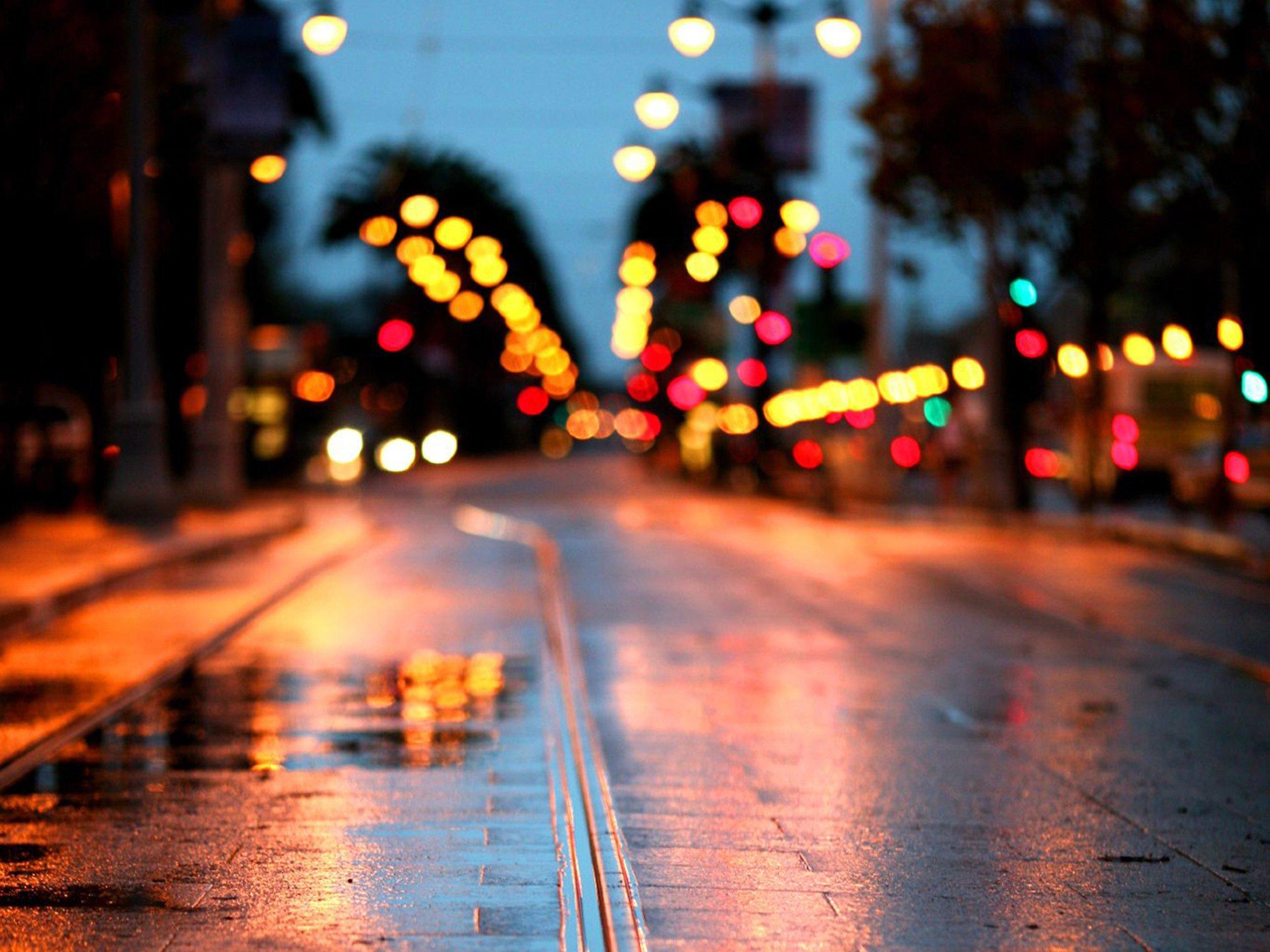 City Street Night Lights Wallpapers