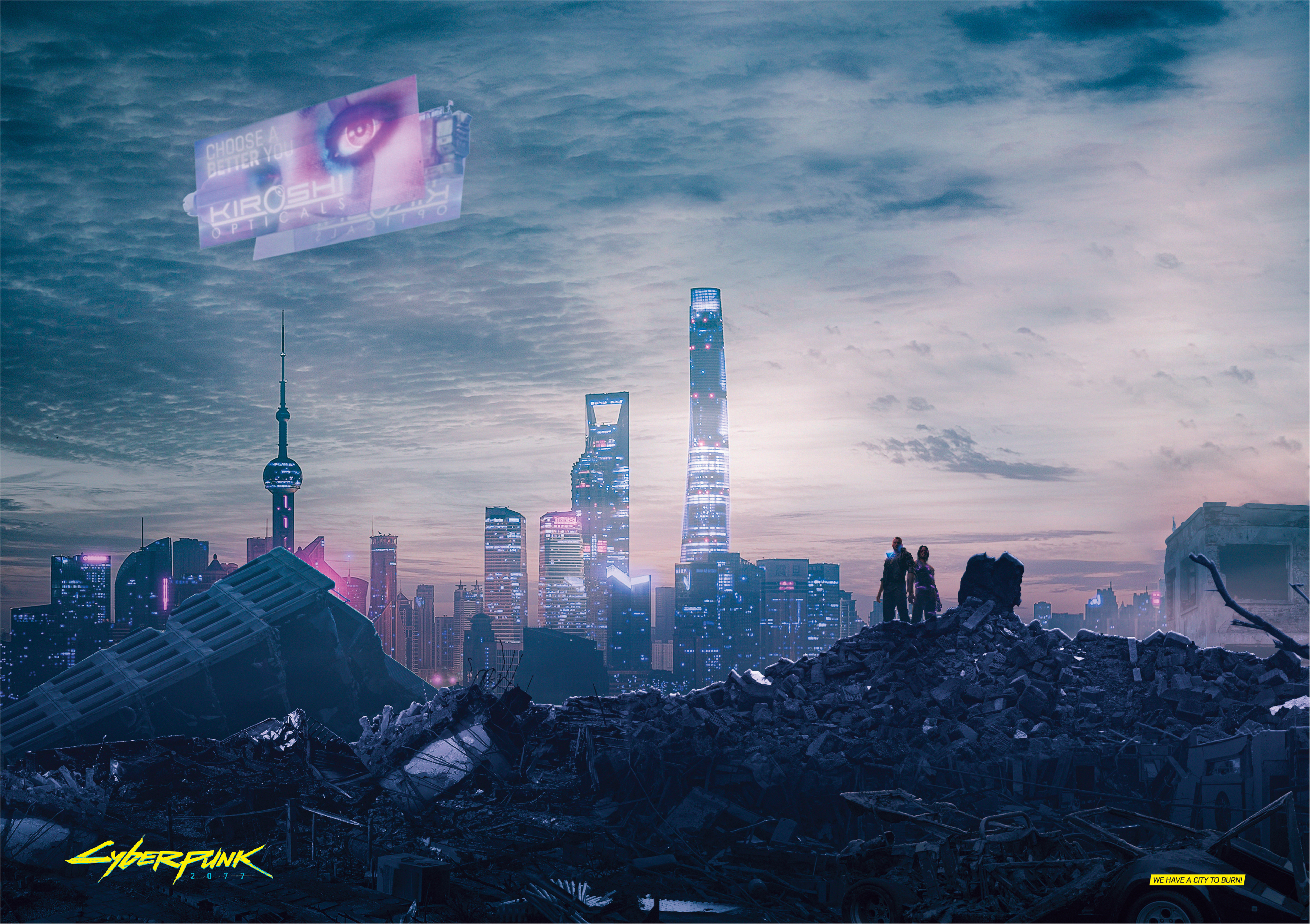 City To Burn Cyberpunk Wallpapers