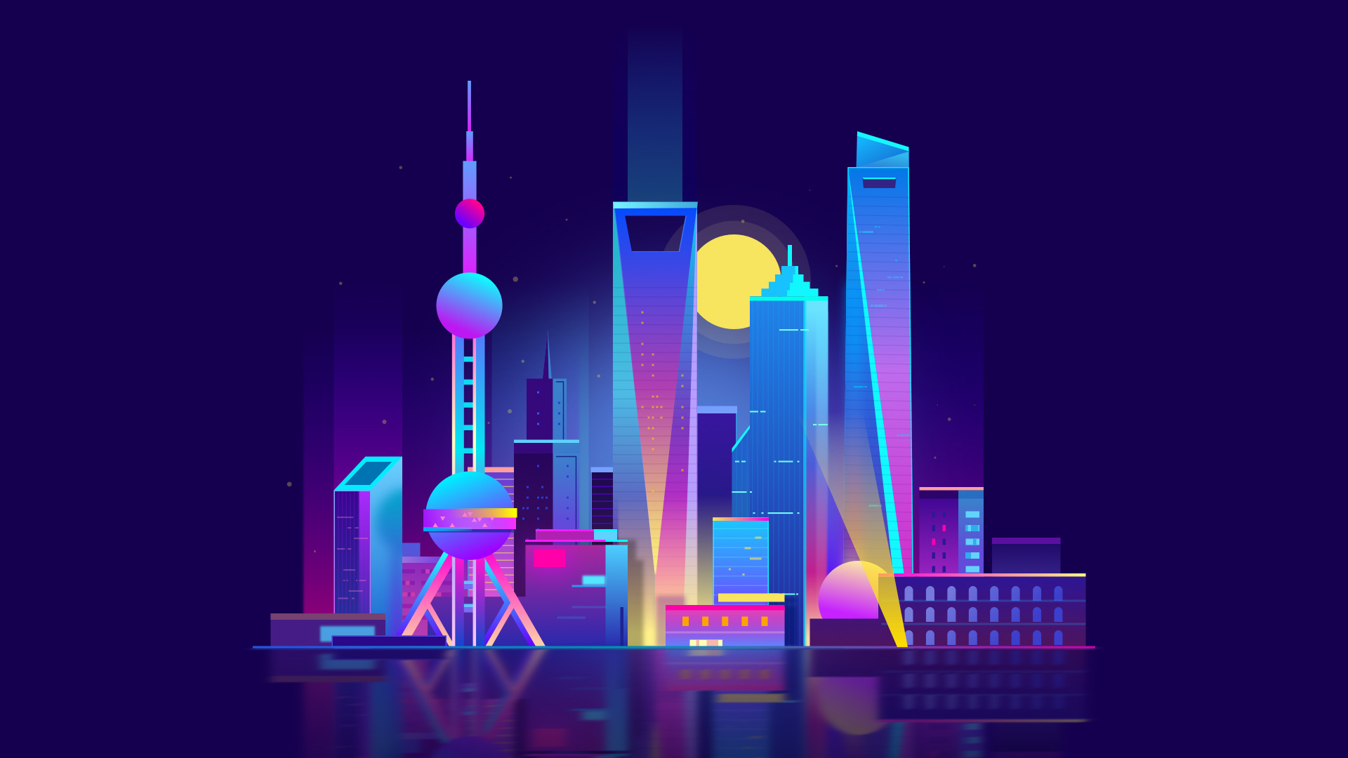 City Vector Illustration Art Wallpapers