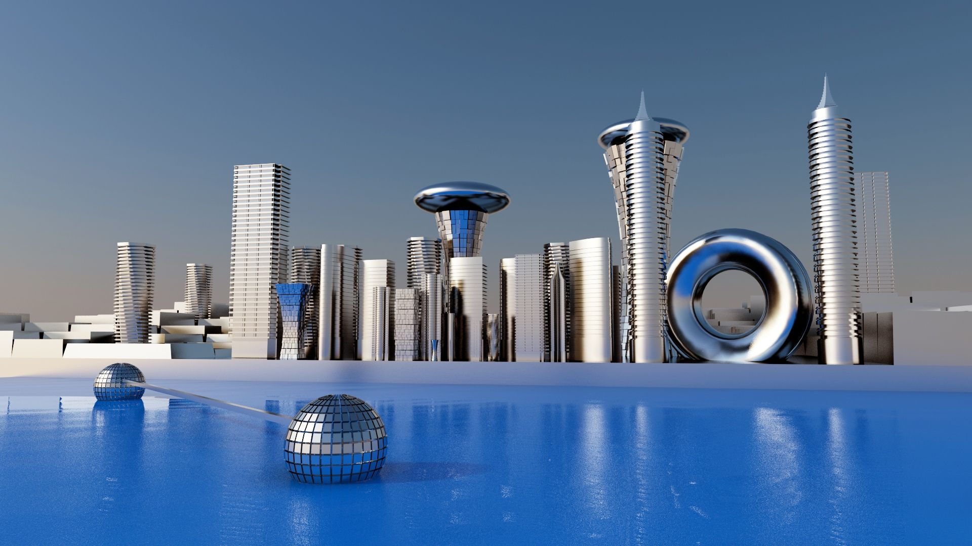 Cityscape Futuristic Skyscraper Wallpapers