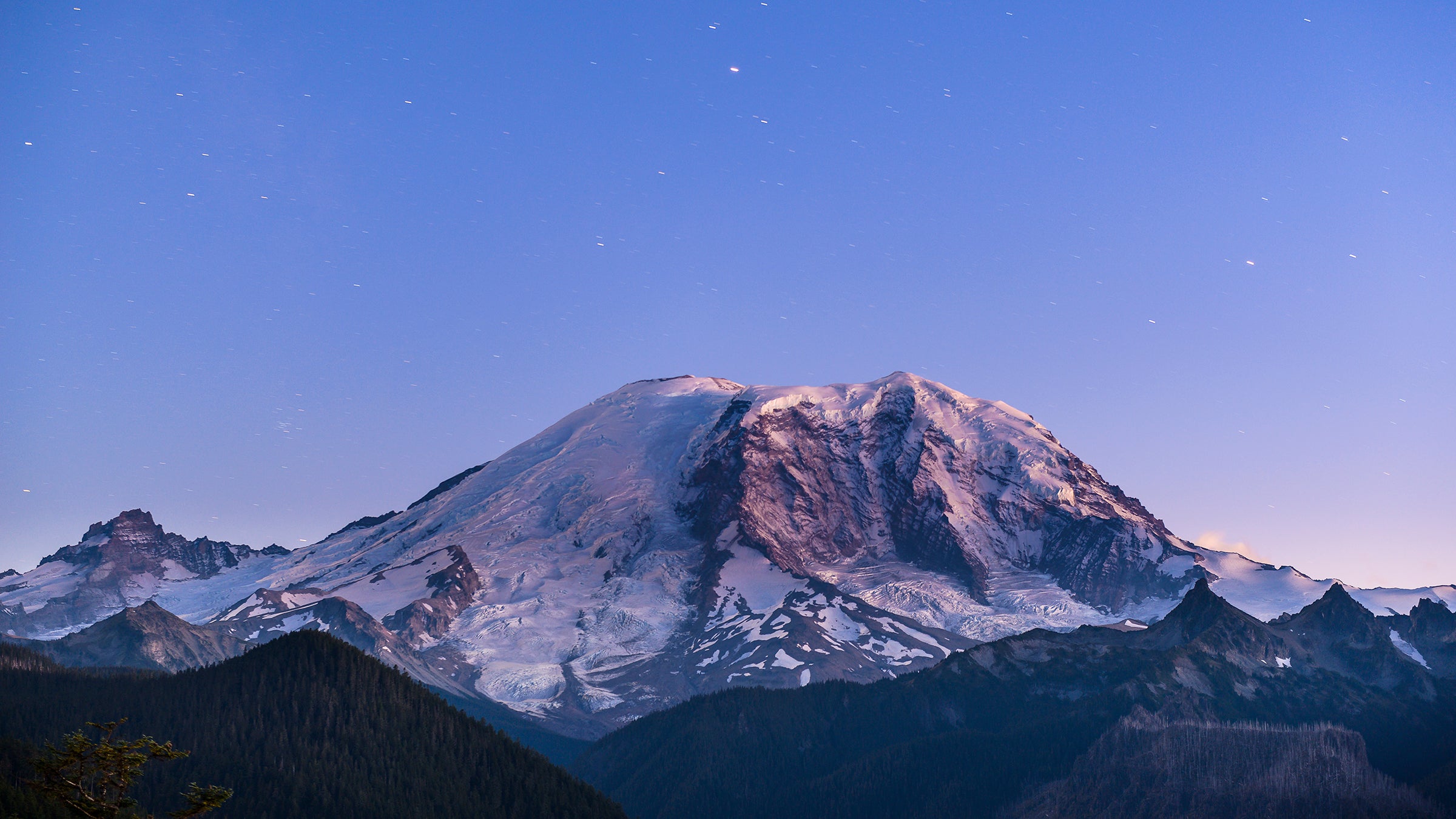 Clean Night Sky And Mountains Peak Wallpapers