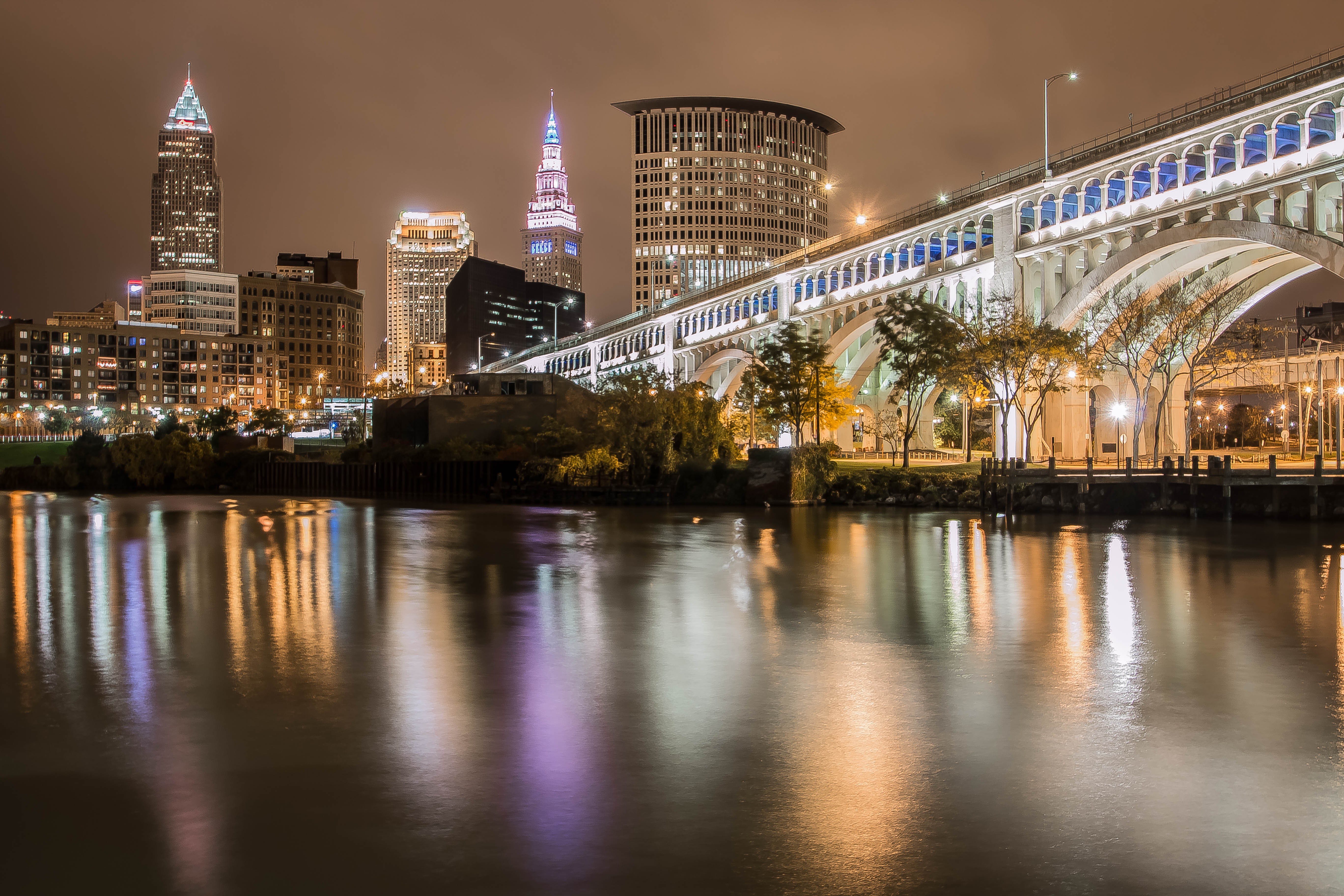 Cleveland City Night Light Wallpapers