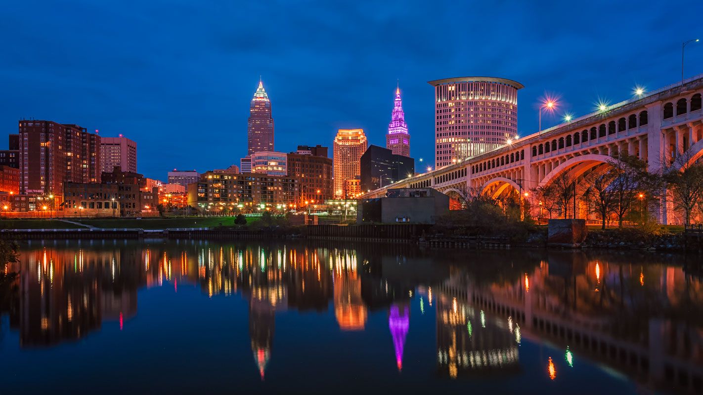 Cleveland City Night Light Wallpapers