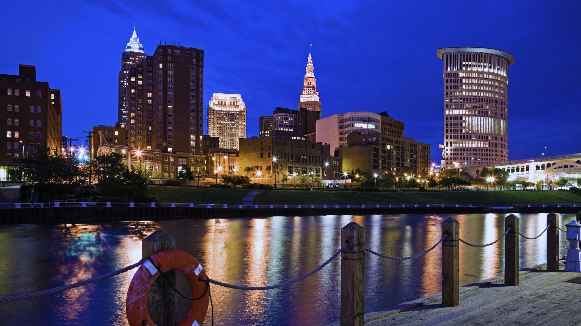 Cleveland City Night Light Wallpapers
