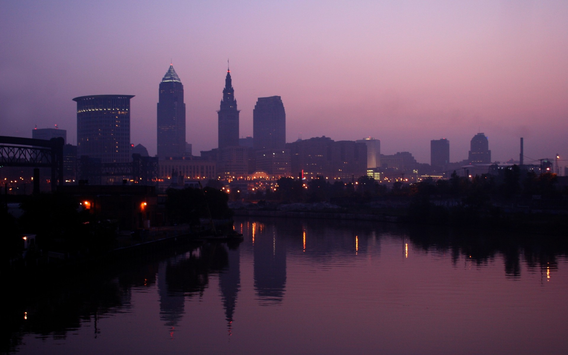 Cleveland City Night Light Wallpapers