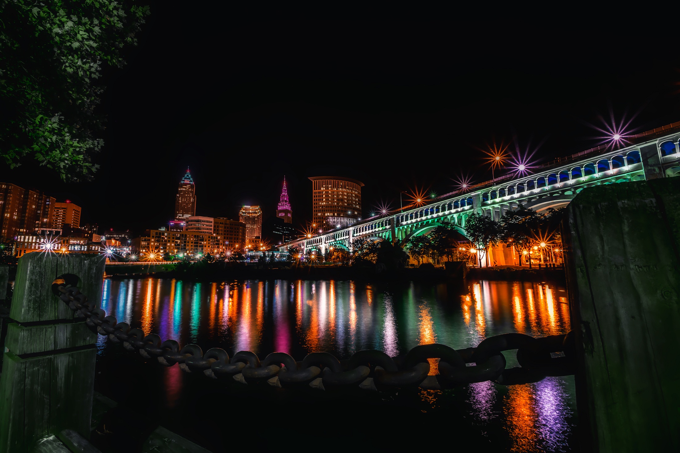 Cleveland City Night Light Wallpapers