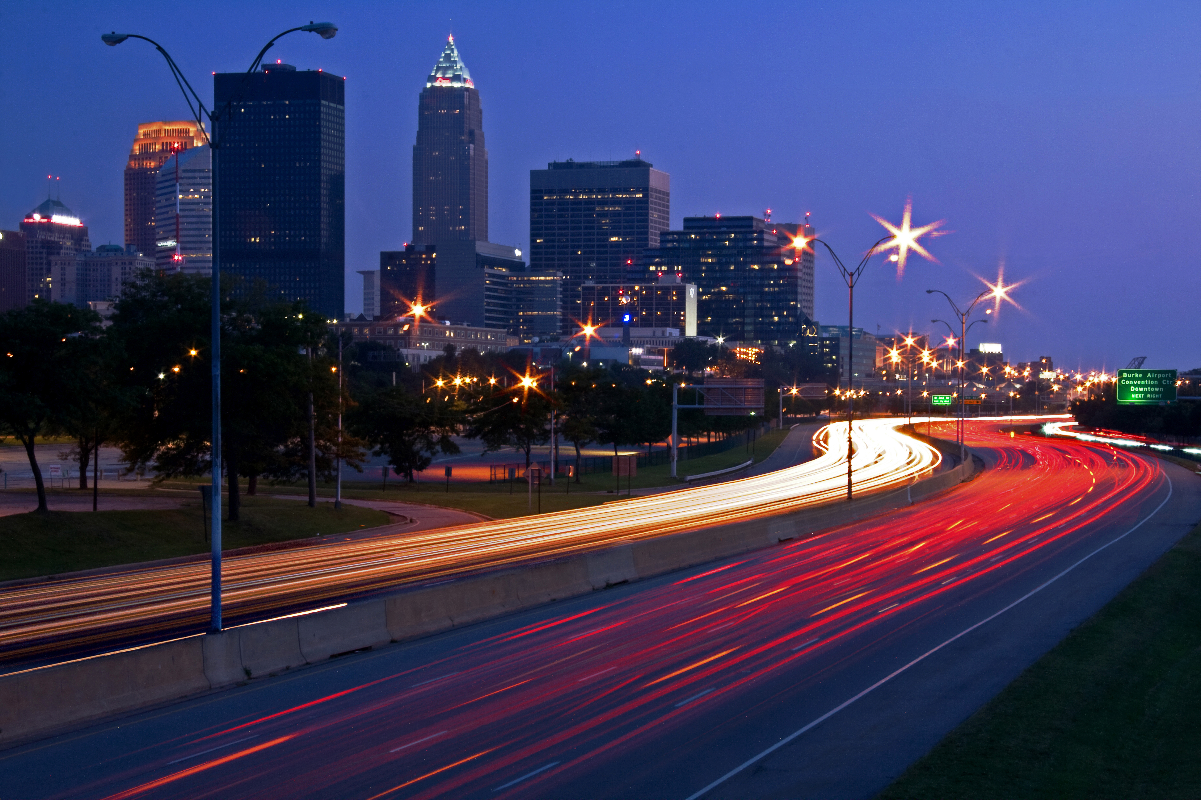 Cleveland City Night Light Wallpapers