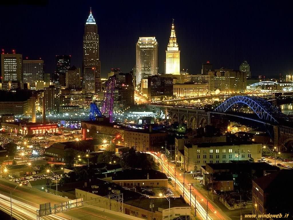 Cleveland City Night Light Wallpapers