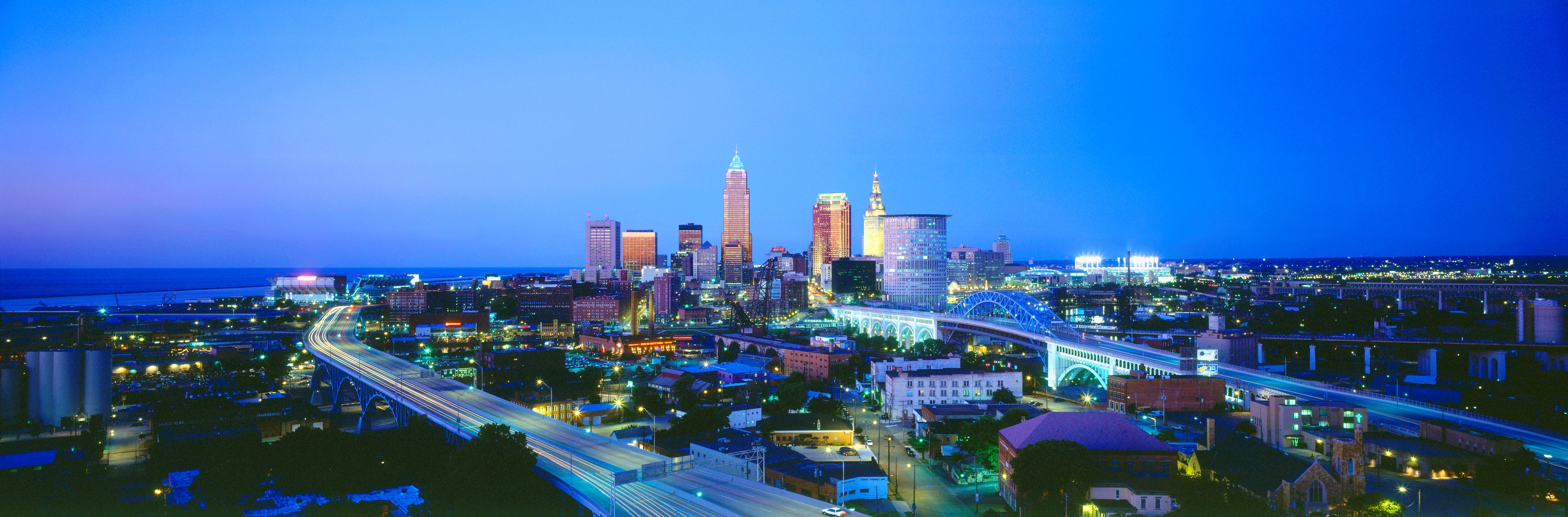 Cleveland City Night Light Wallpapers