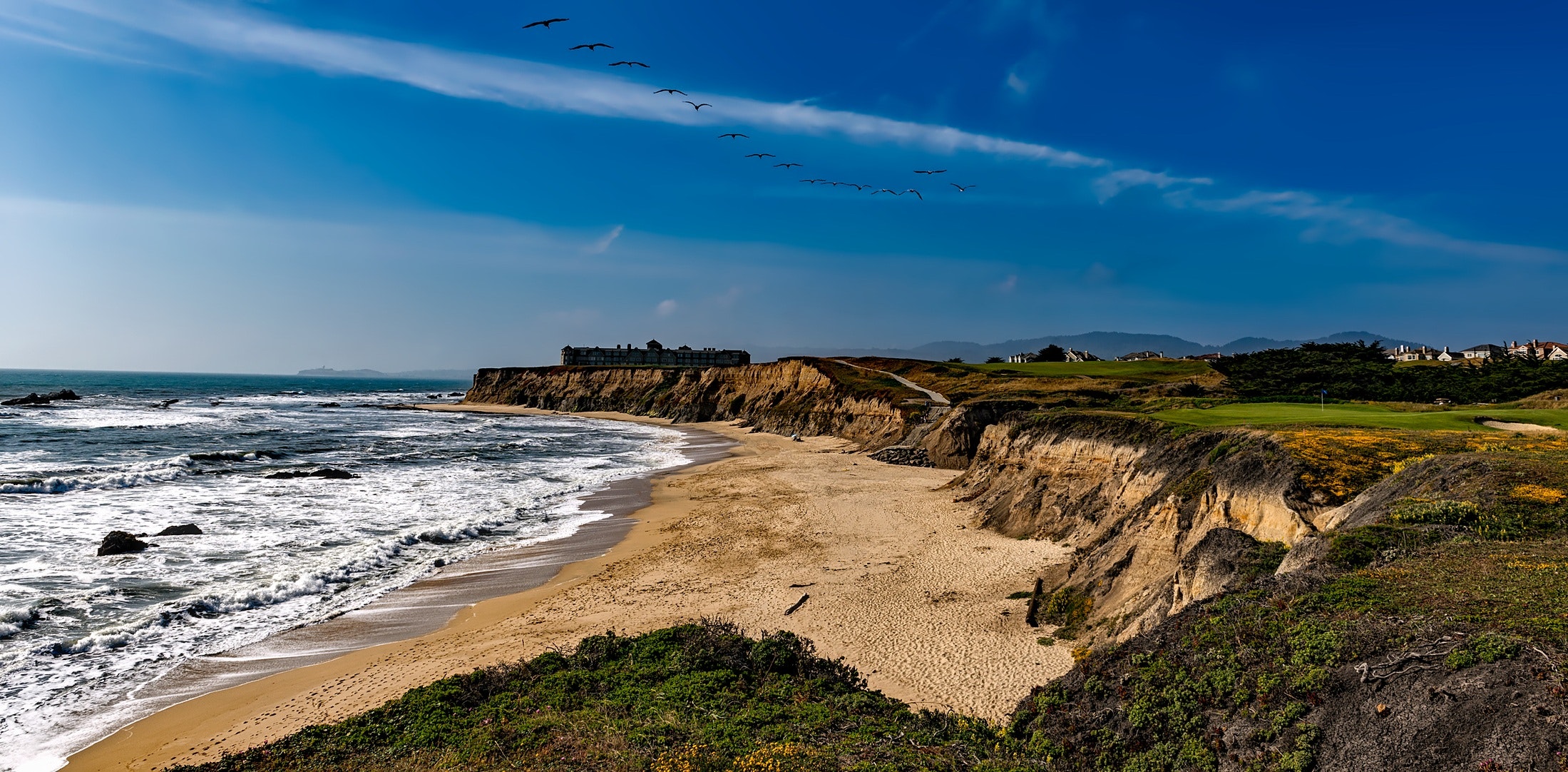 Cliff Ocean Horizon Cloud Coastline Wallpapers