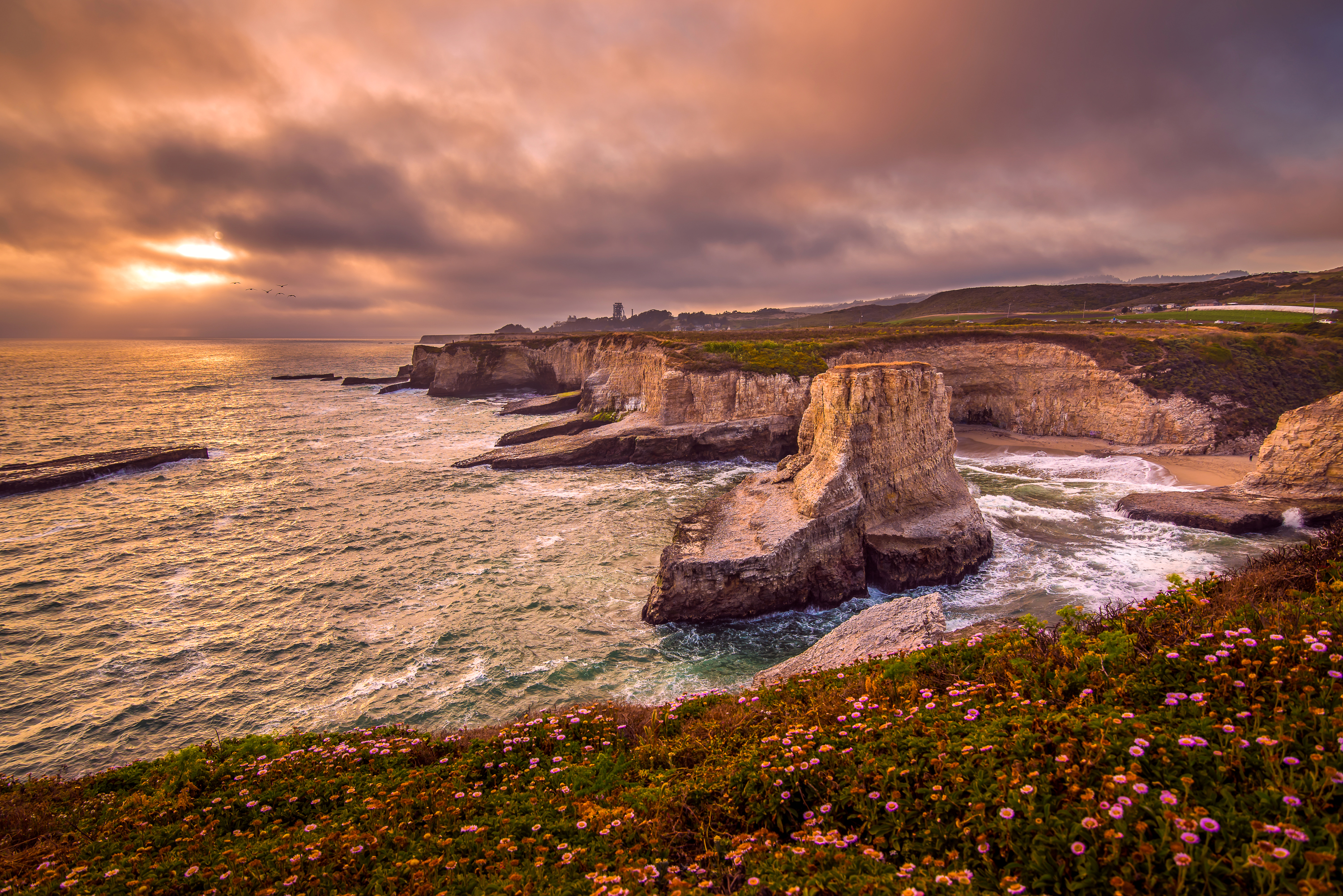 Cliff Ocean Horizon Cloud Coastline Wallpapers