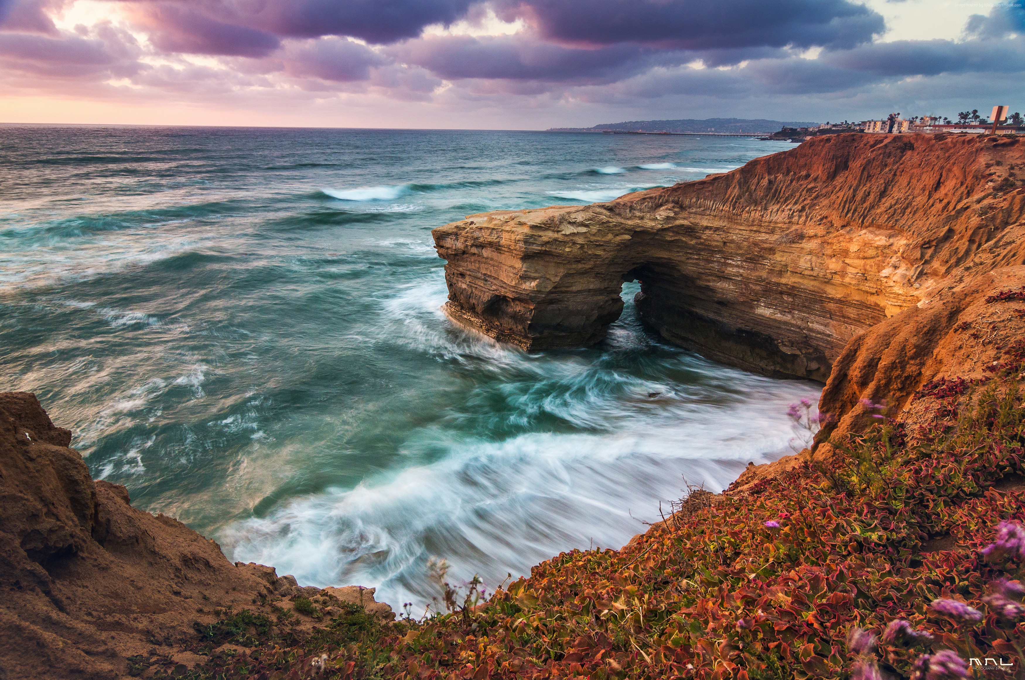 Cliff Ocean Horizon Cloud Coastline Wallpapers