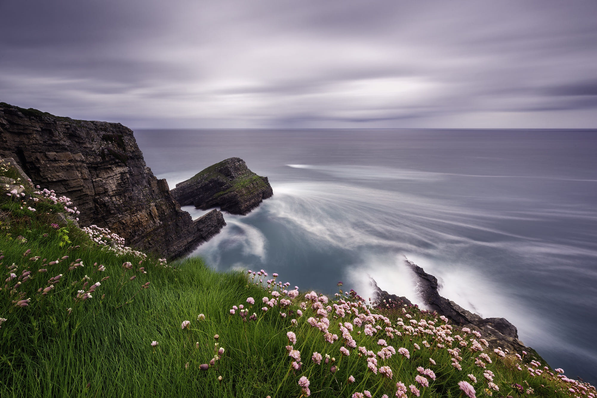 Cliff Ocean Horizon Cloud Coastline Wallpapers