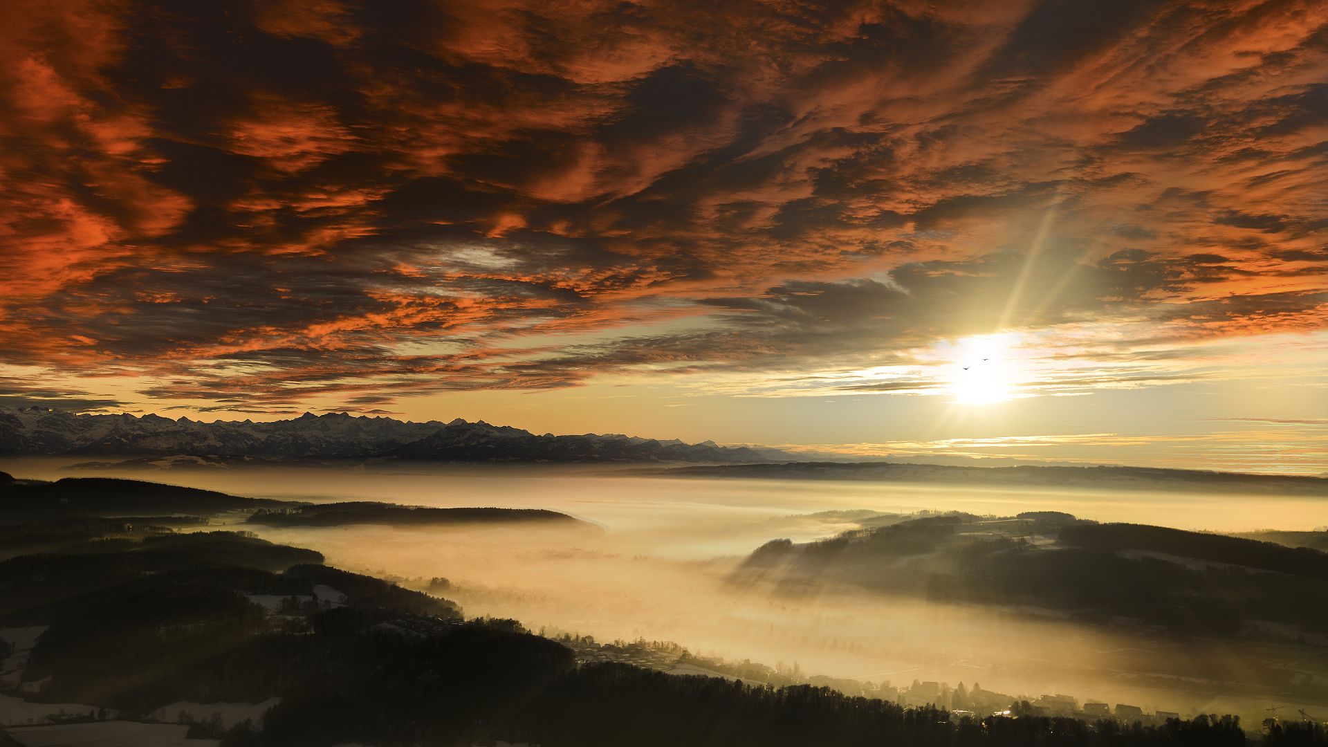 Cloud Horizon Mountain Nature Sunset Wallpapers