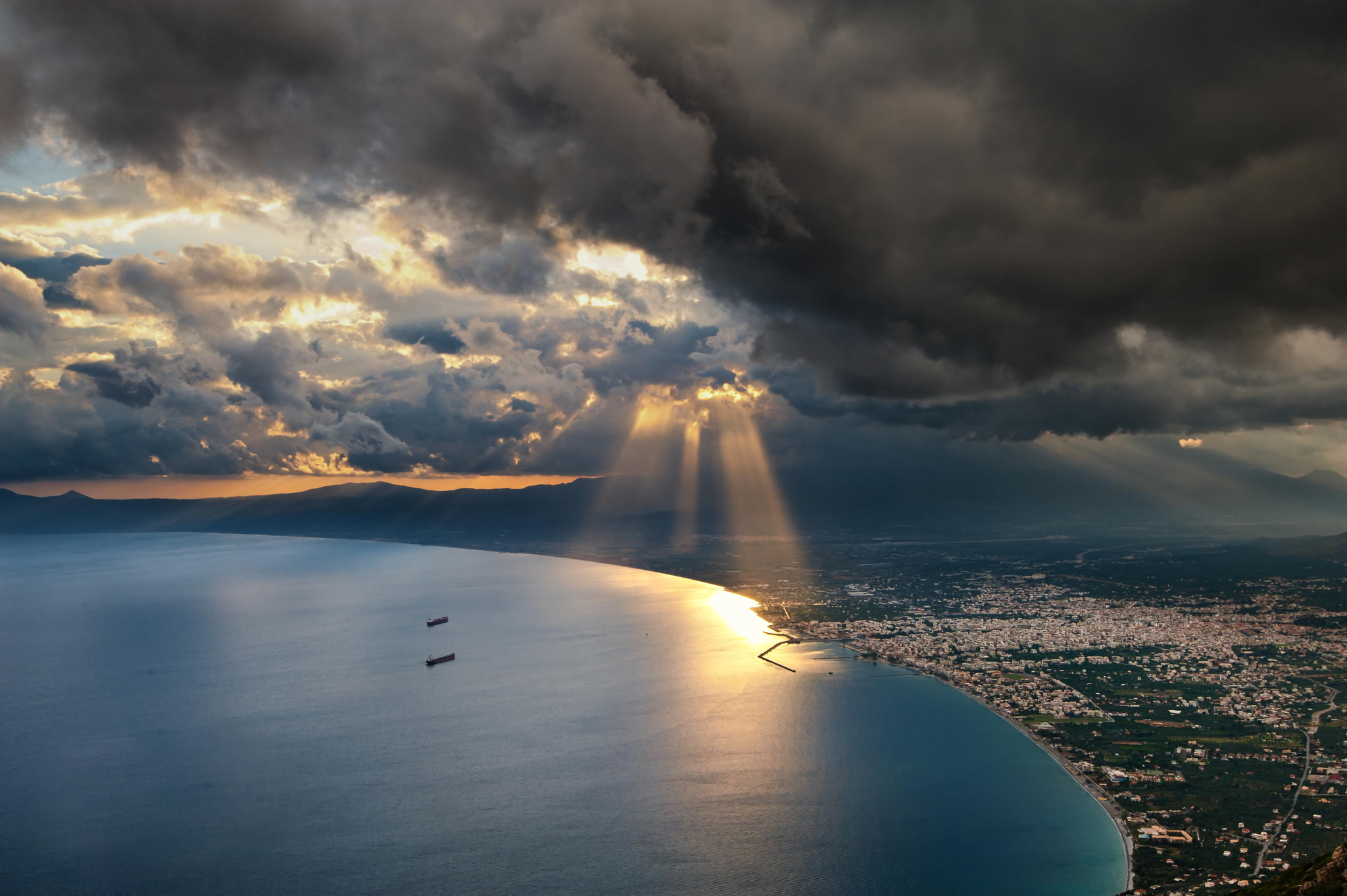 Cloud Horizon Sunbeam Wallpapers