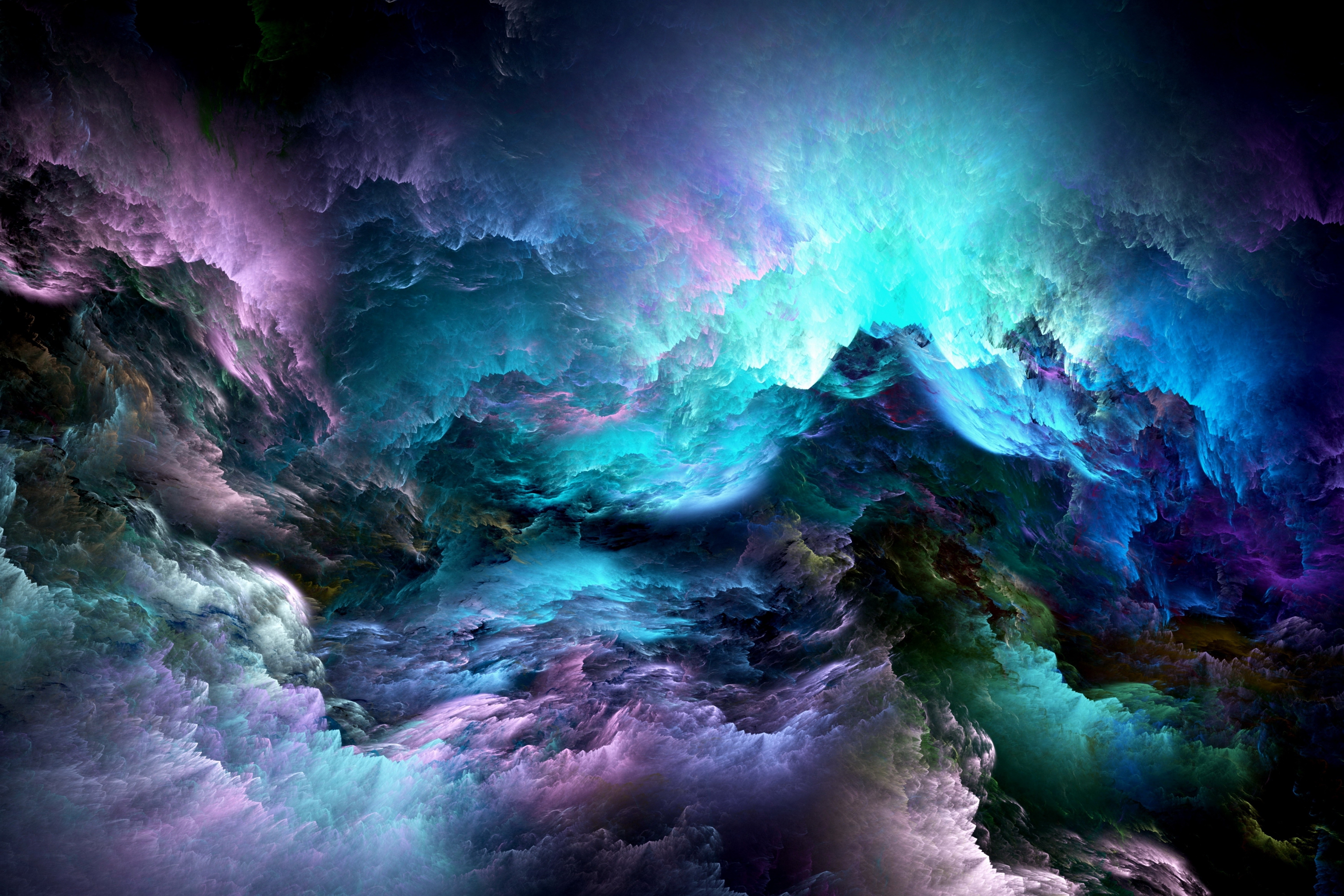 Clouds Digital Fractal Art Wallpapers