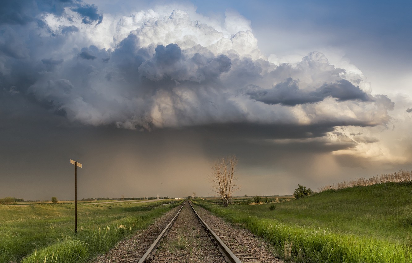 Cloudy Dramatic Hd Field Wallpapers