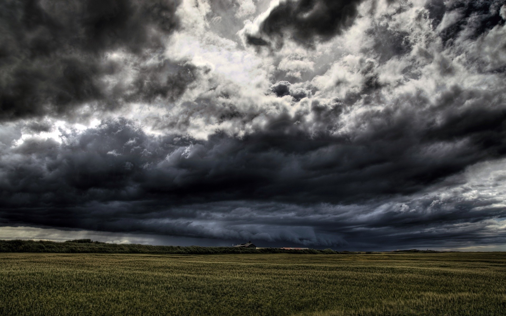 Cloudy Dramatic Hd Field Wallpapers