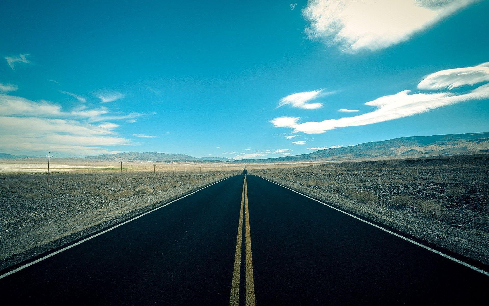 Cloudy Empty Road Wallpapers