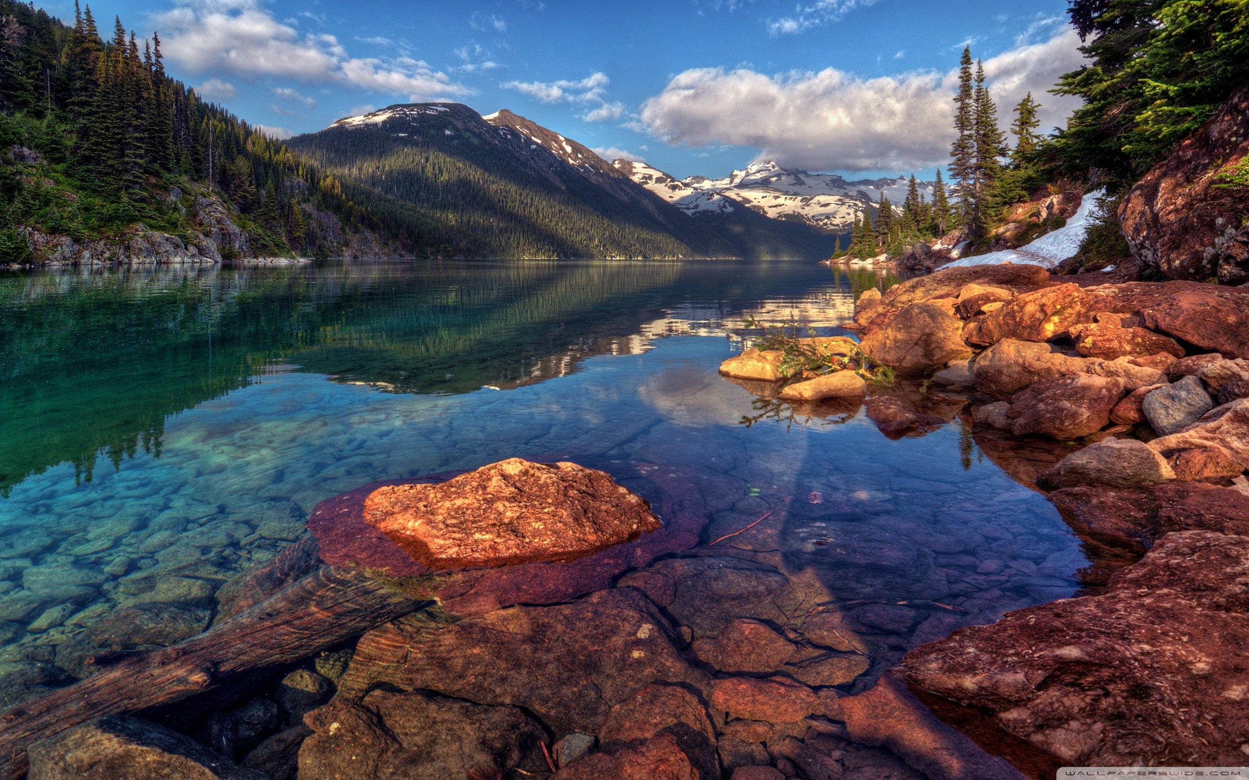 Cloudy Forest Mountains And Lake Wallpapers