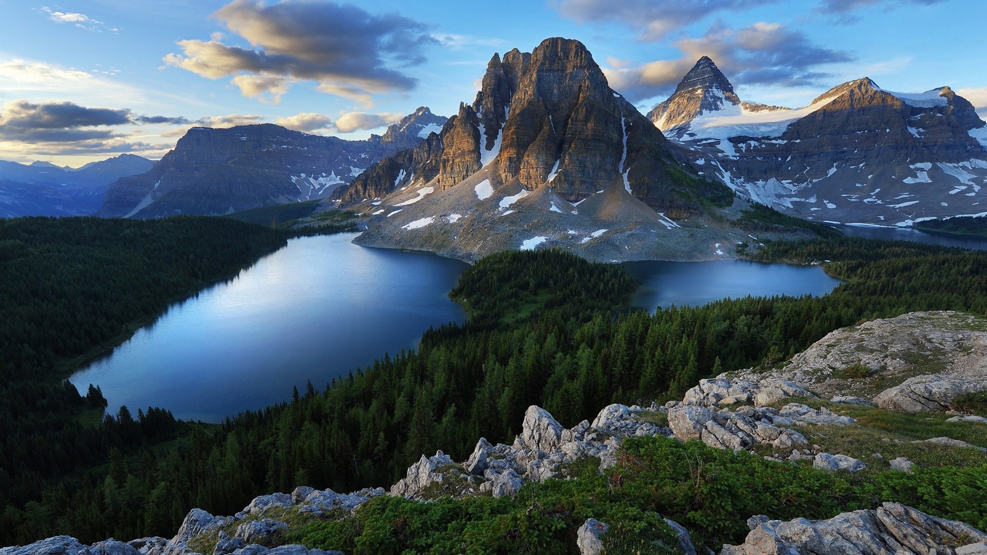 Cloudy Forest Mountains And Lake Wallpapers