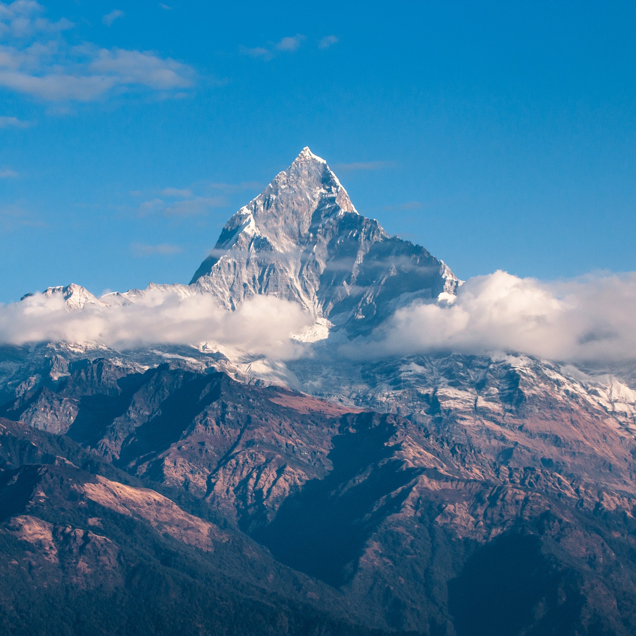 Cloudy Green Mountain Peak Wallpapers