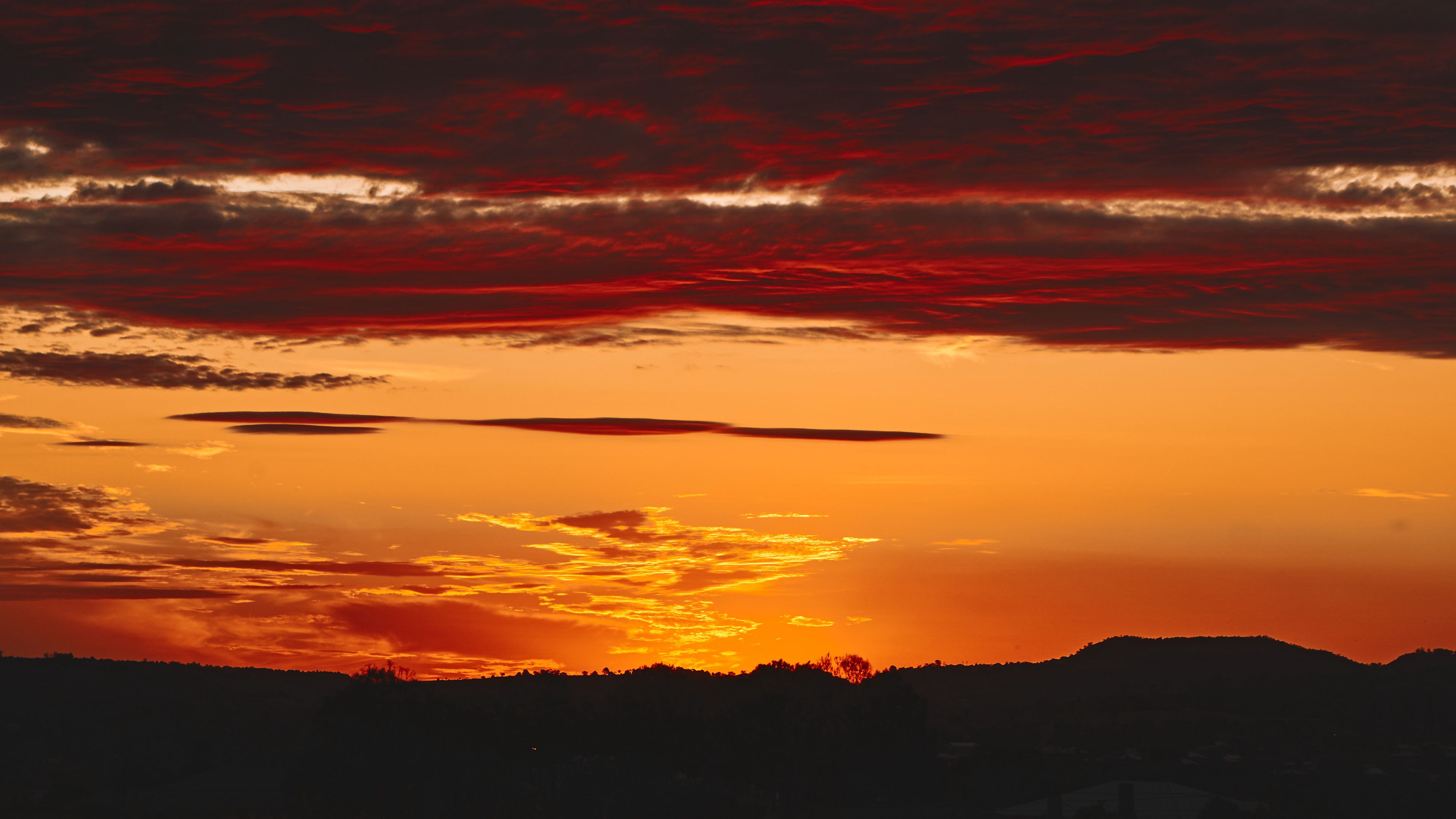 Cloudy Sunset And Trees Wallpapers