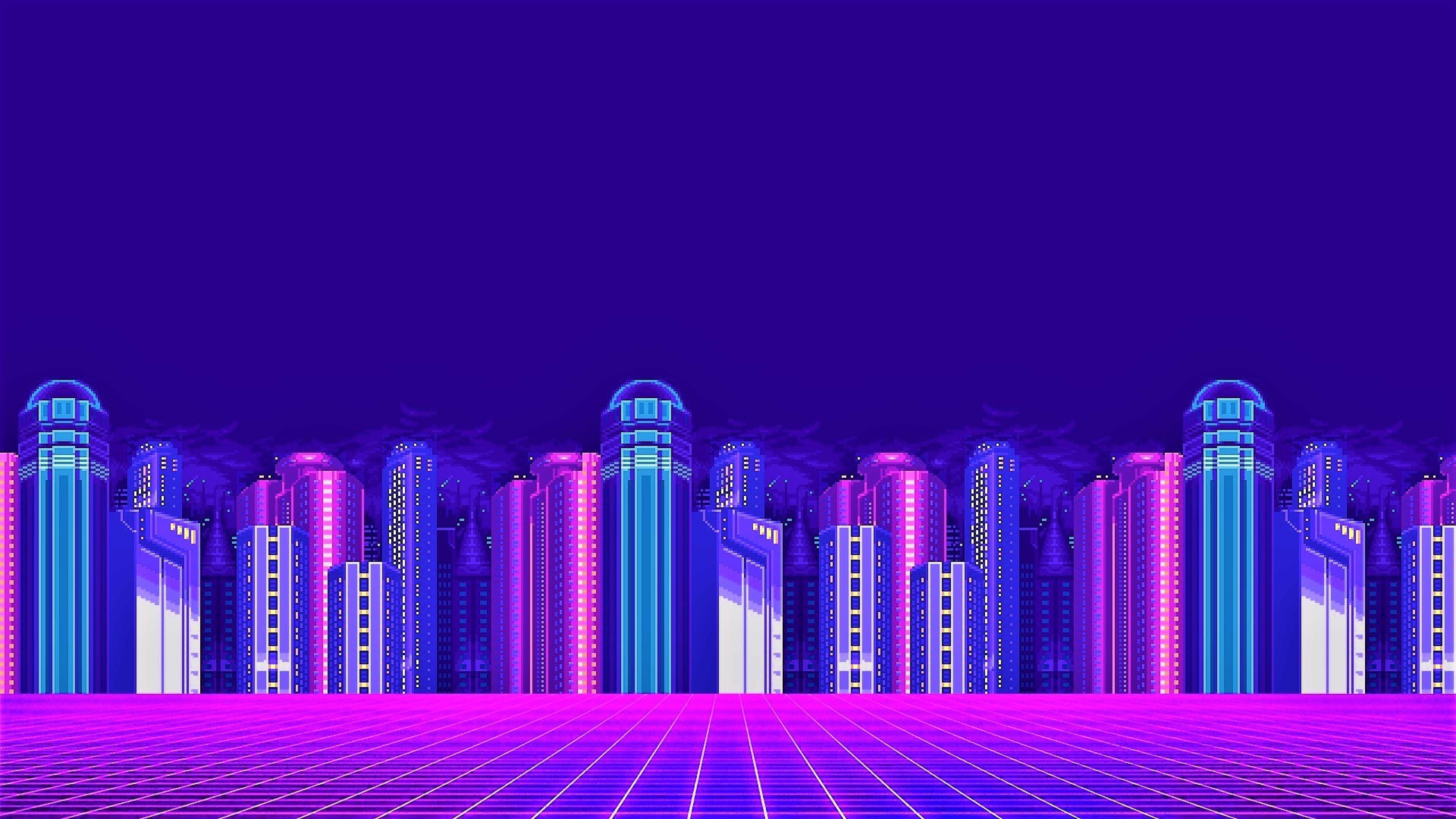 Colorful 8K Neon Lines Wallpapers