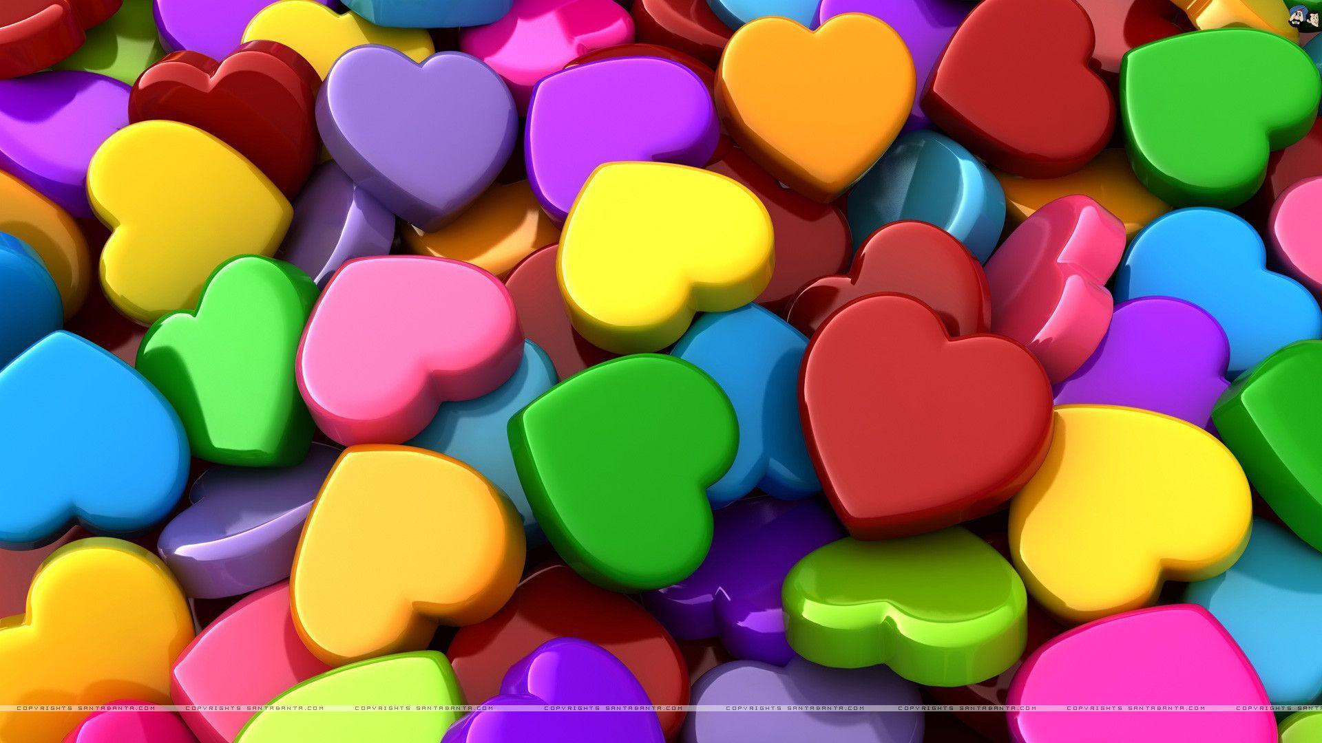 Colorful Abstract Hearts Wallpapers