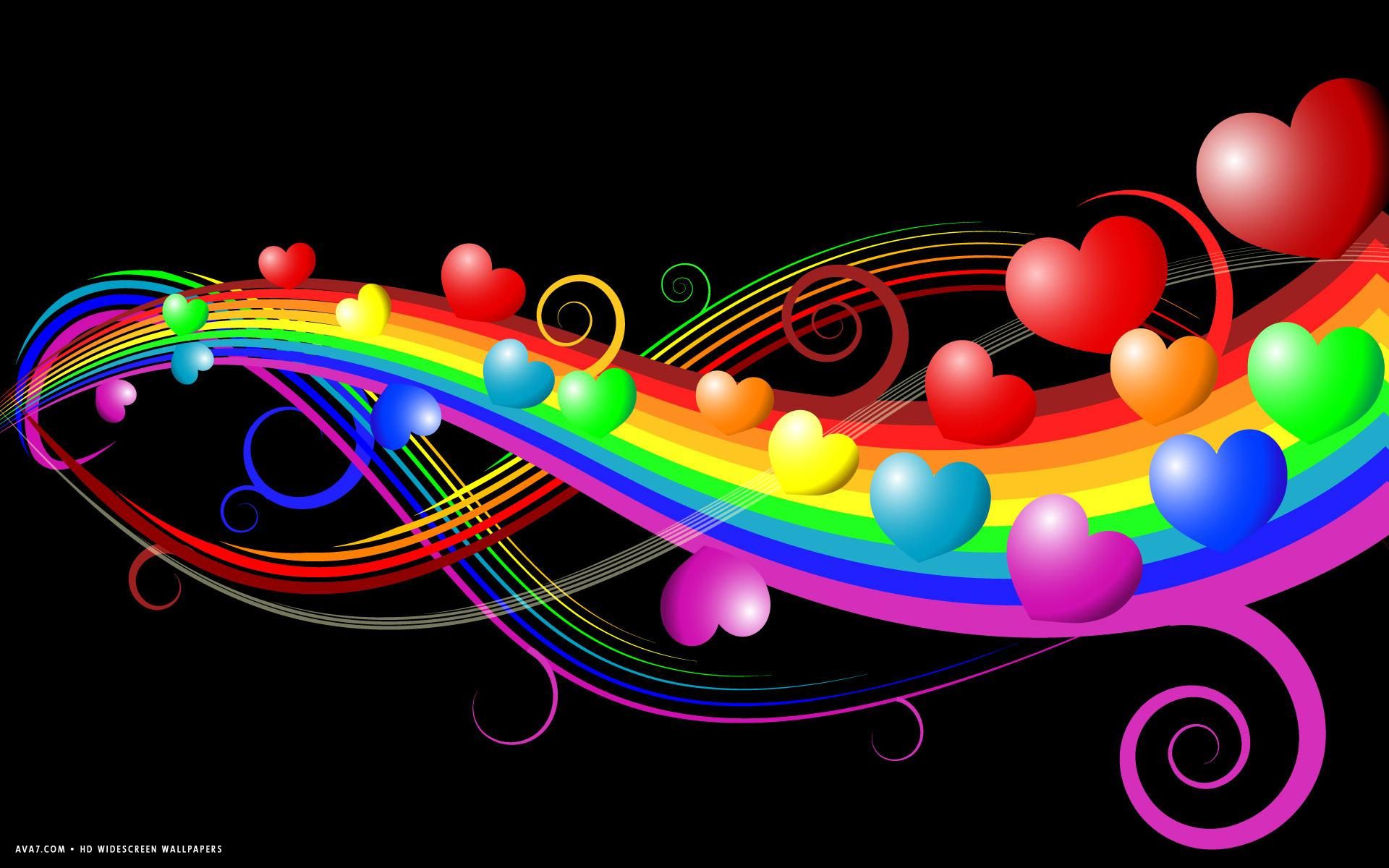 Colorful Abstract Hearts Wallpapers