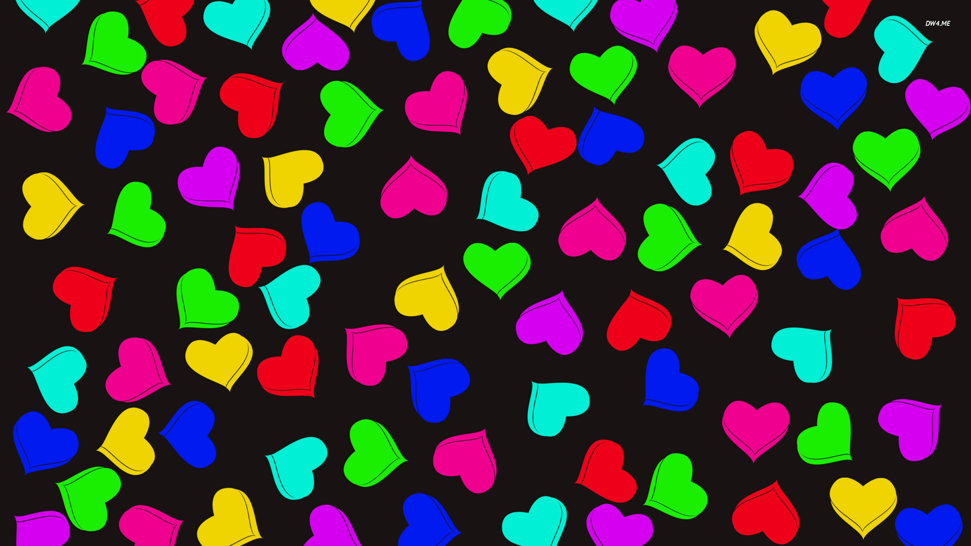 Colorful Abstract Hearts Wallpapers