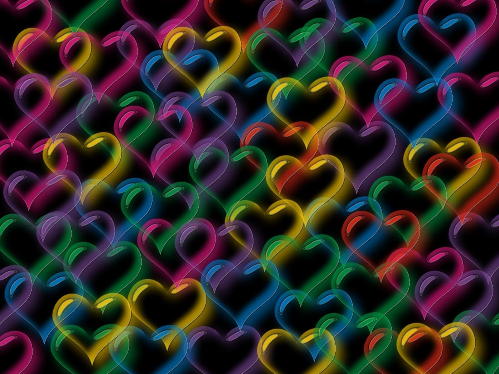 Colorful Abstract Hearts Wallpapers