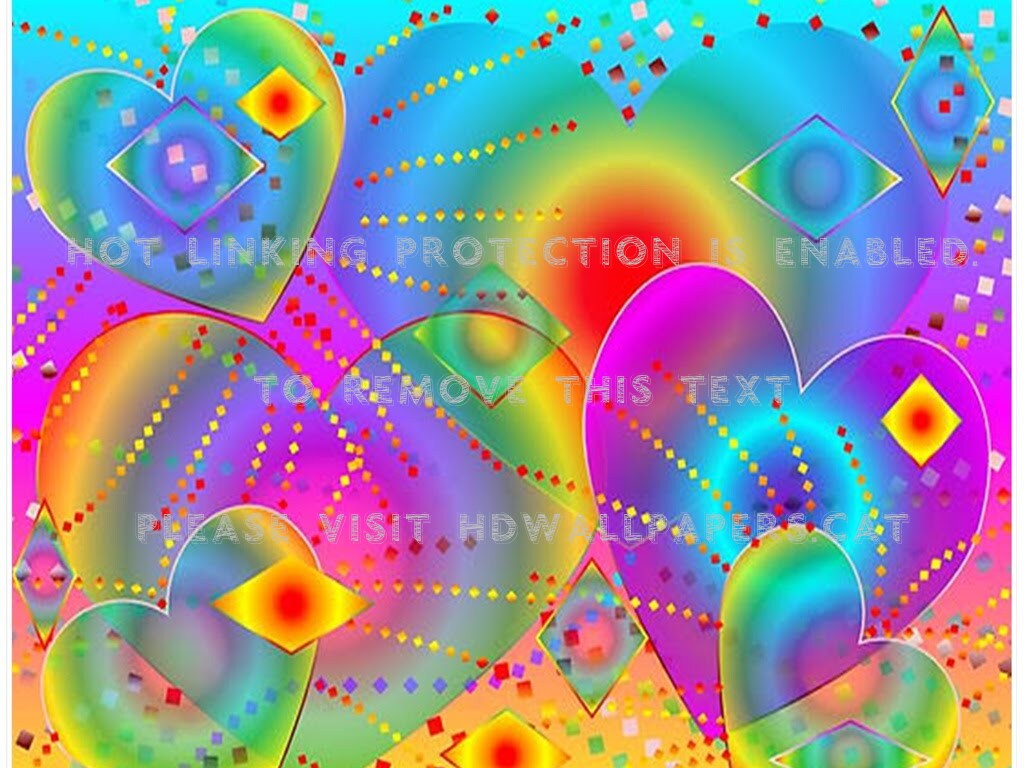 Colorful Abstract Hearts Wallpapers