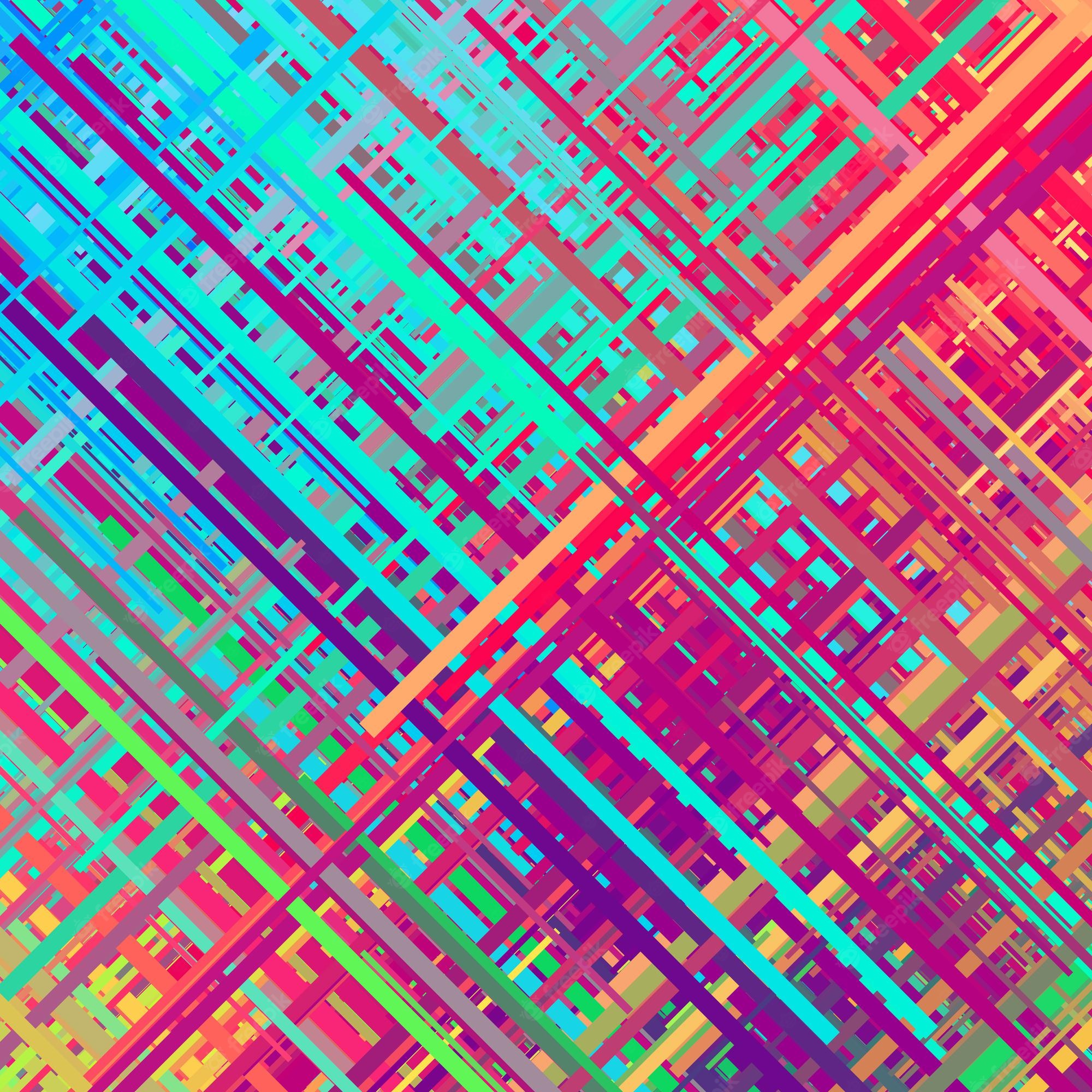 Colorful Distorted Glitch Lines Wallpapers