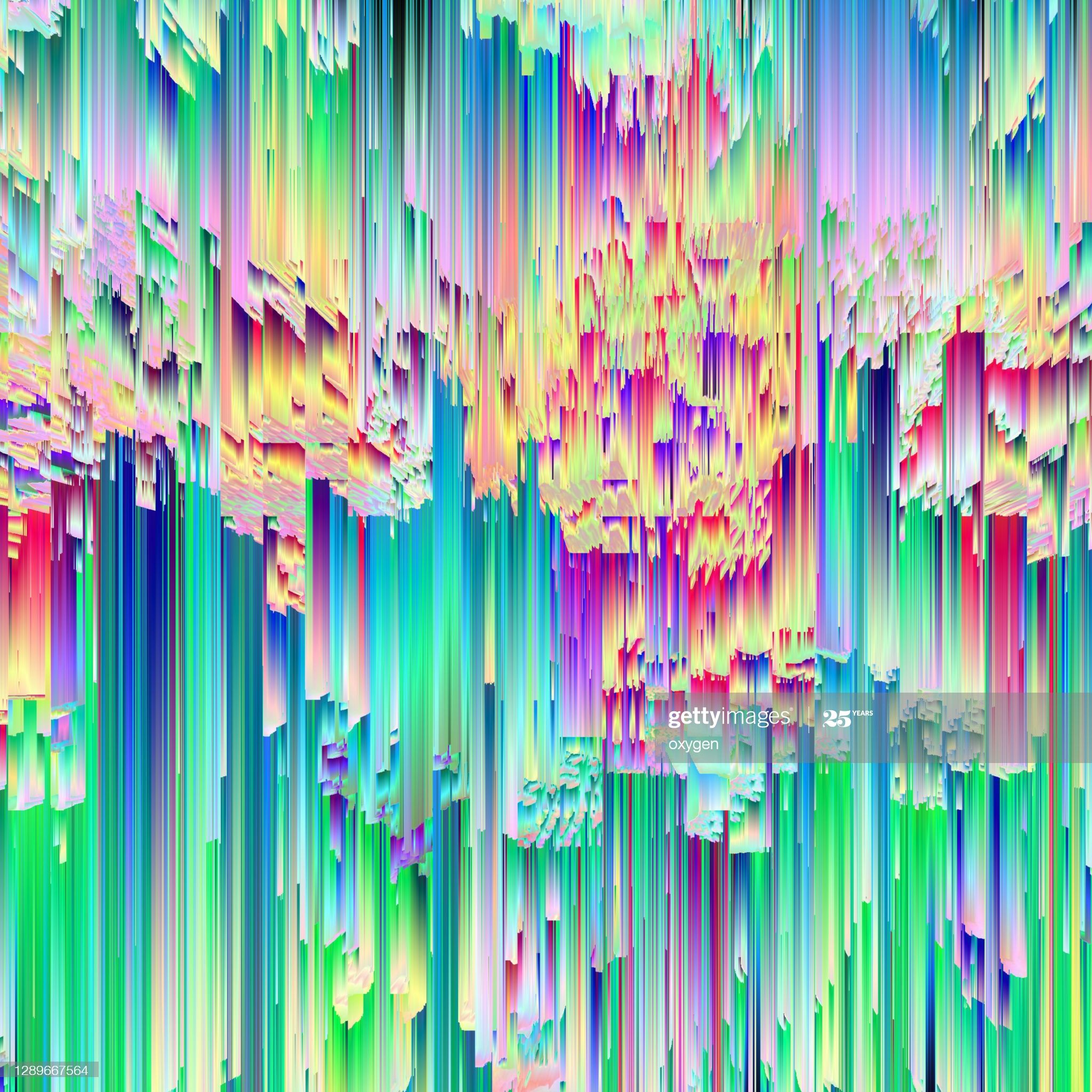 Colorful Distorted Glitch Lines Wallpapers