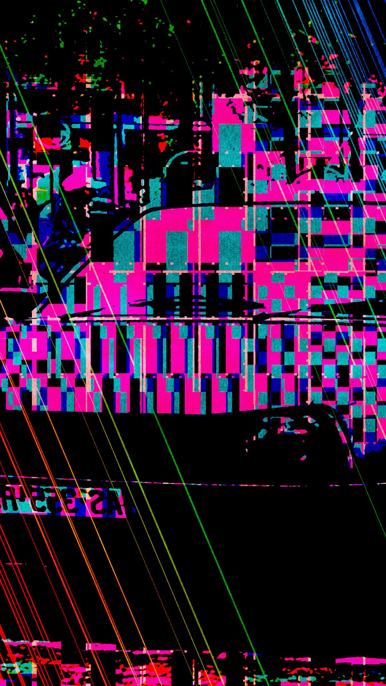 Colorful Distorted Glitch Lines Wallpapers