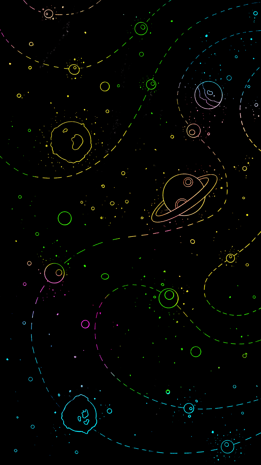 Colorful Dots Space Wallpapers