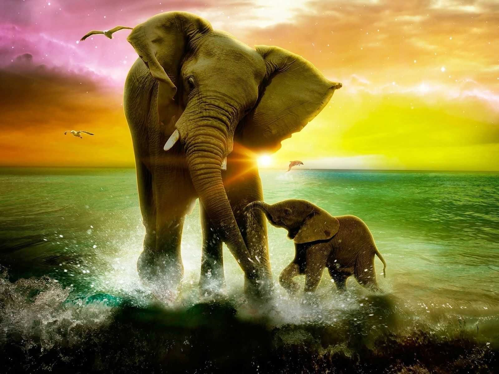 Colorful Elephant Wallpapers