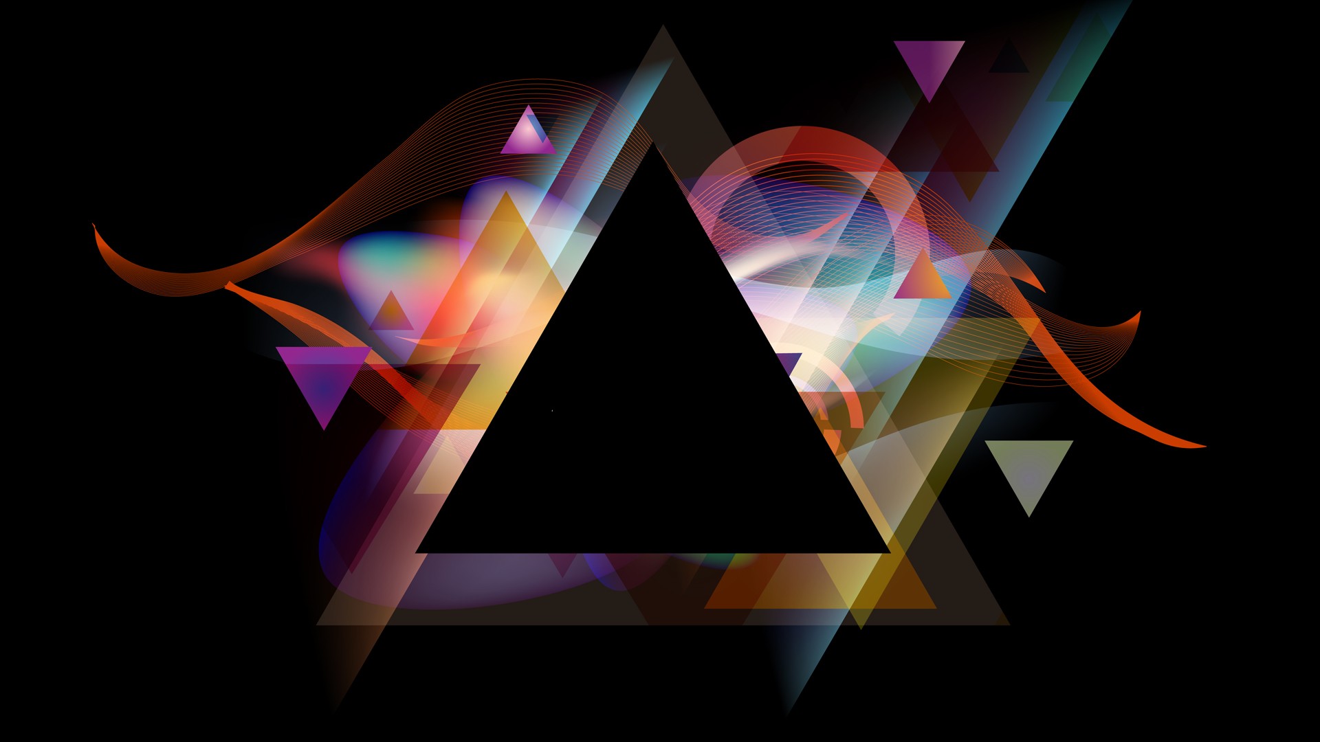 Colorful Geometric Triangle Wallpapers