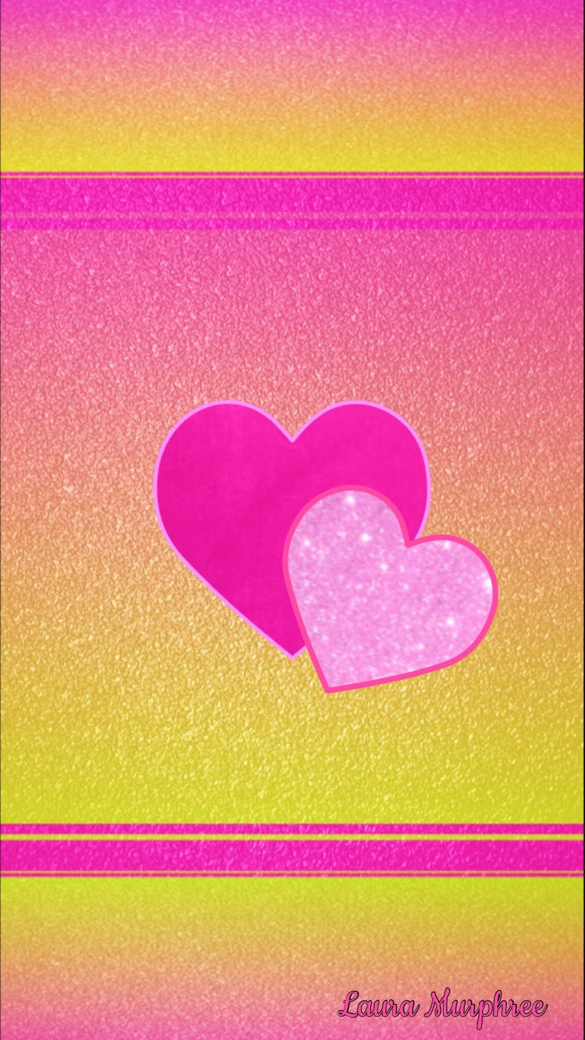 Colorful Glitter Hearts Wallpapers