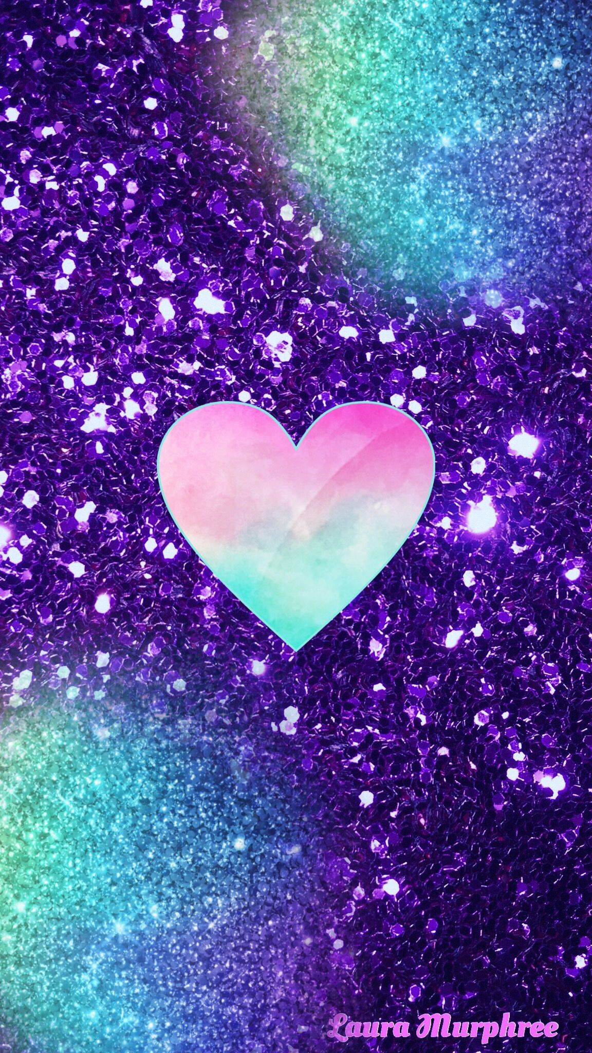 Colorful Glitter Hearts Wallpapers