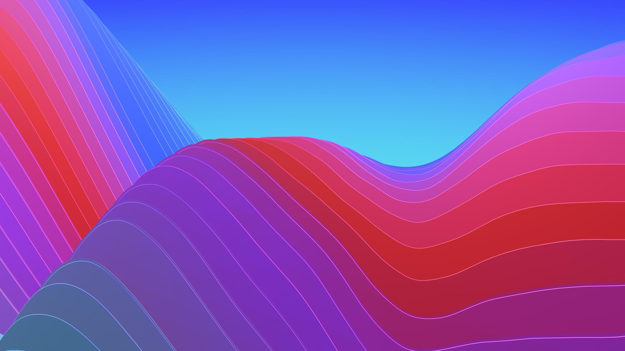 Colorful Gradient Waves 8K Wallpapers