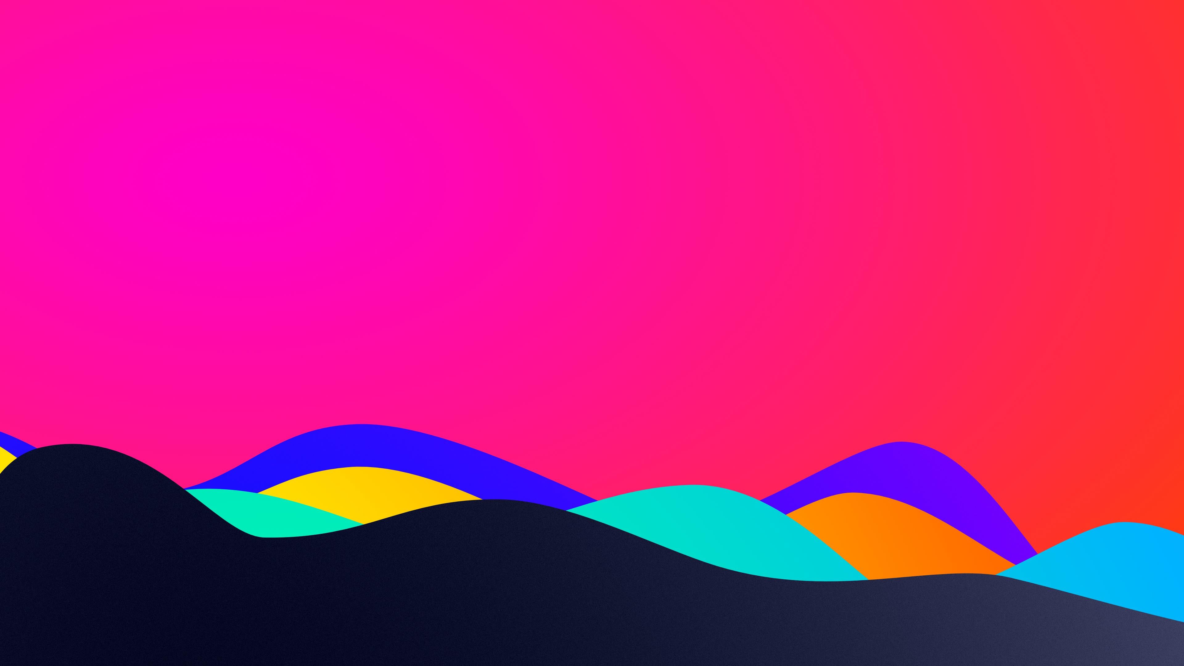 Colorful Gradient Waves 8K Wallpapers