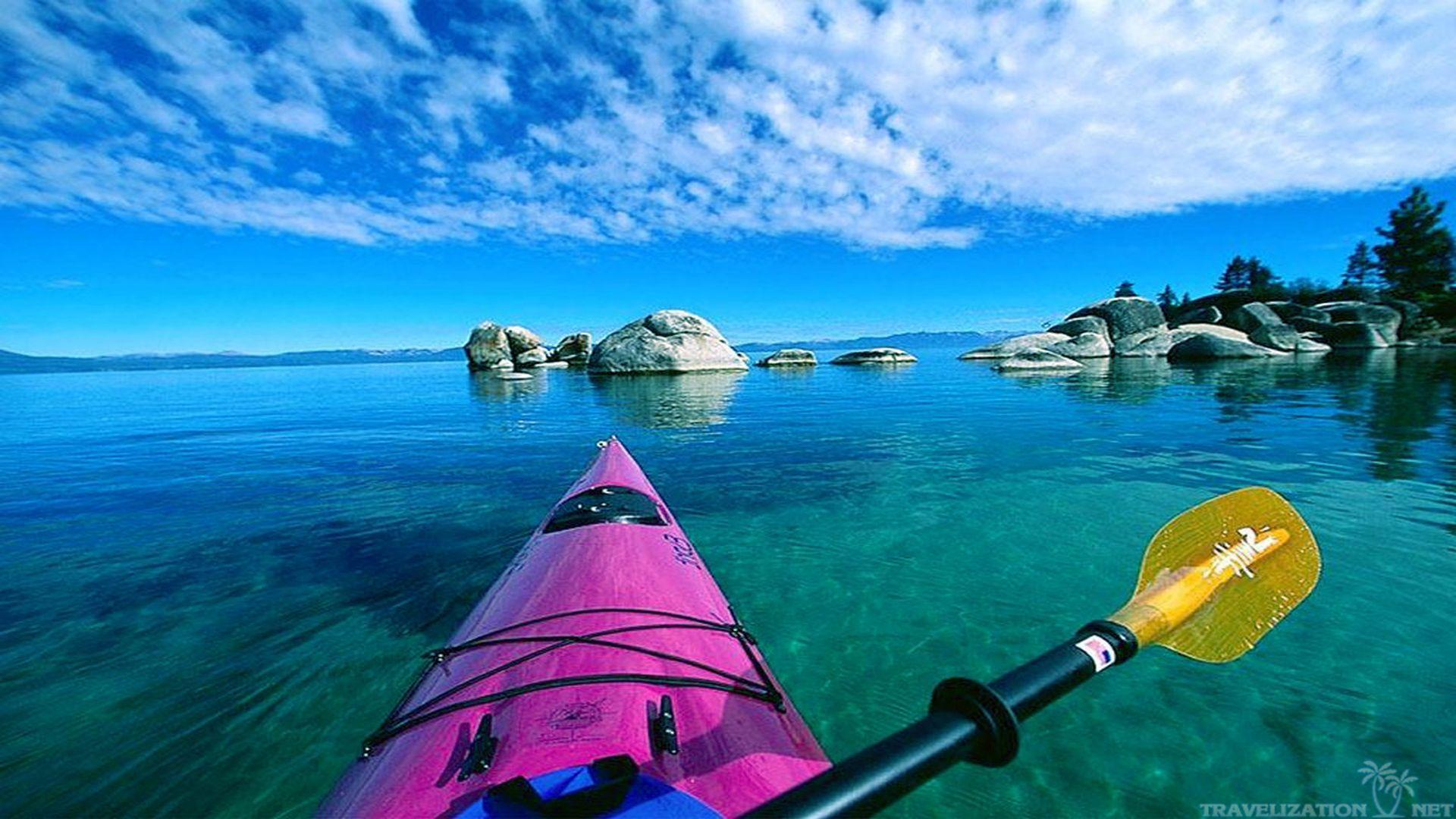 Colorful Kayak Boats Wallpapers