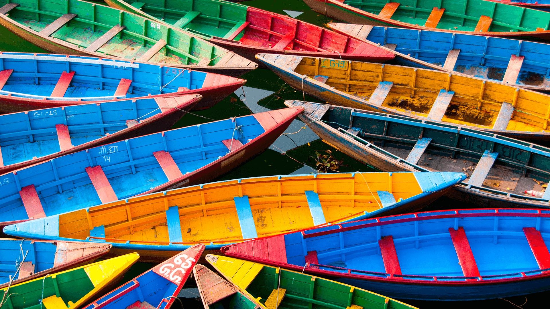 Colorful Kayak Boats Wallpapers