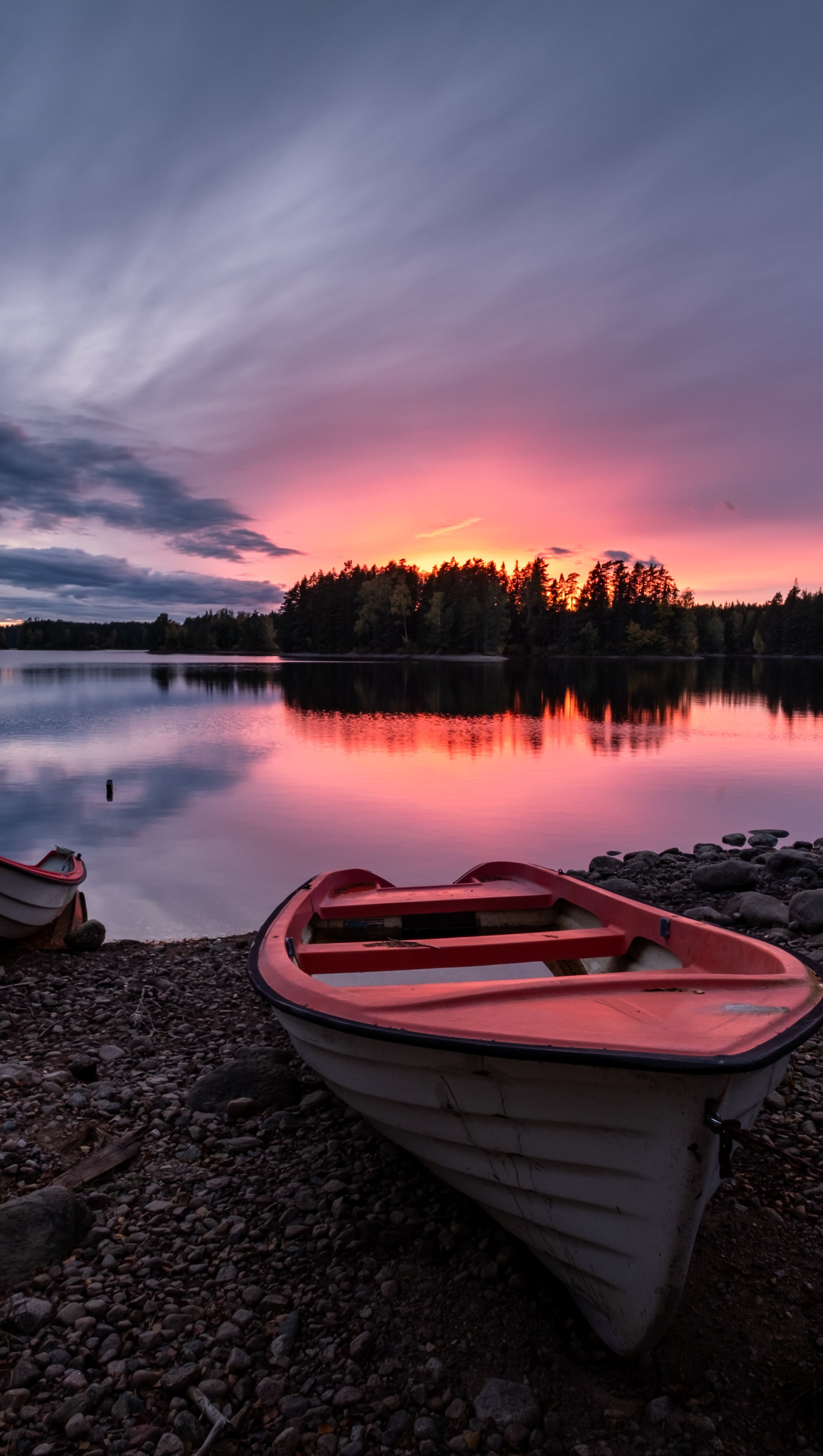 Colorful Lake And Sunset Wallpapers