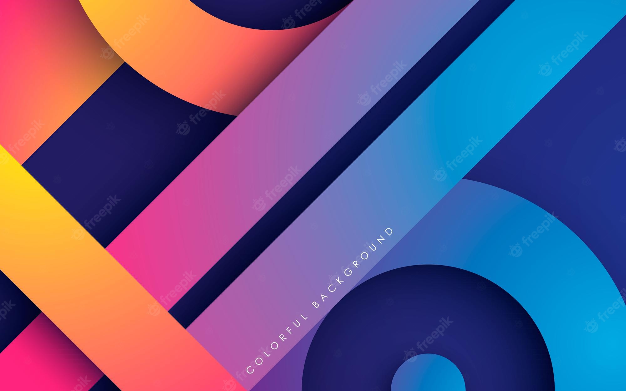 Colorful Layers Of Geometry Shape Wallpapers