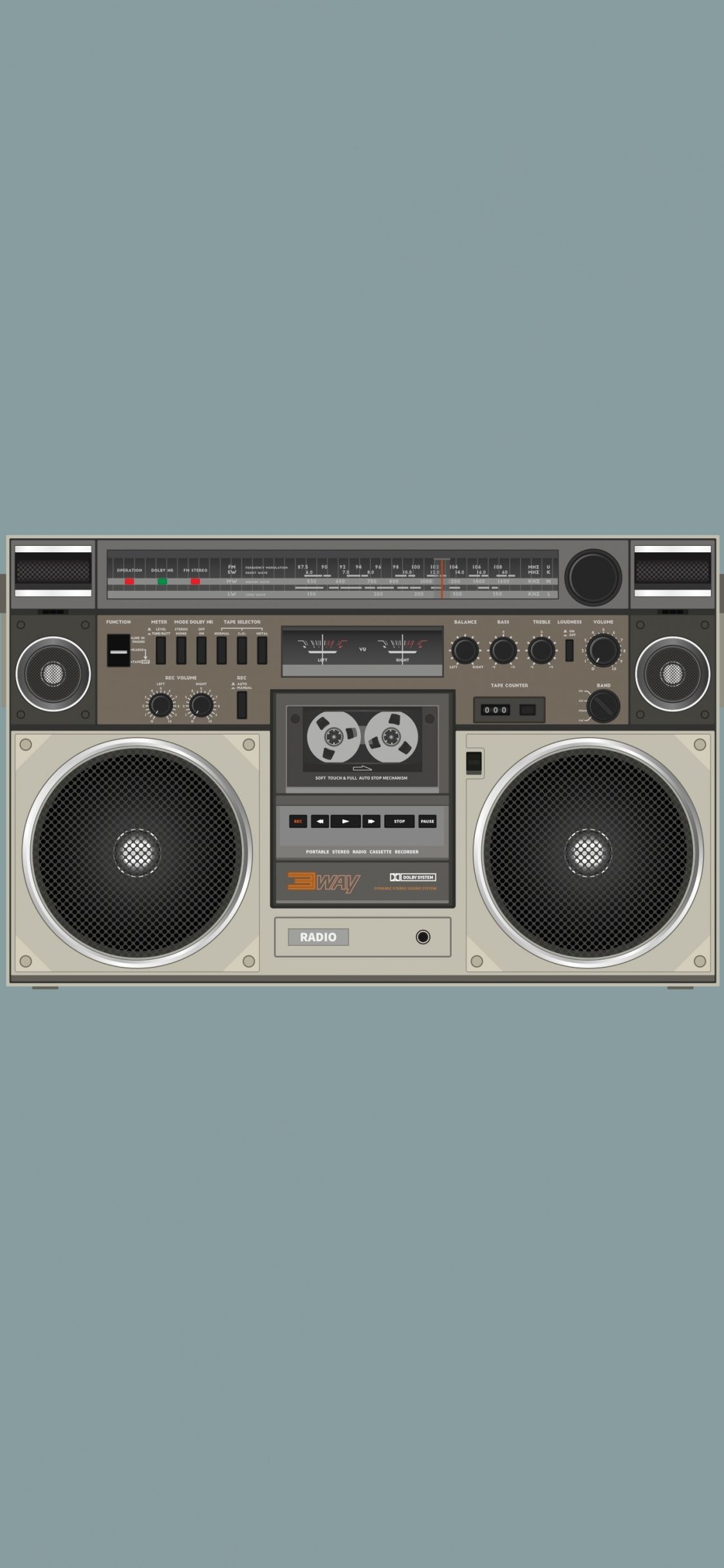Colorful Minimal Boombox Wallpapers