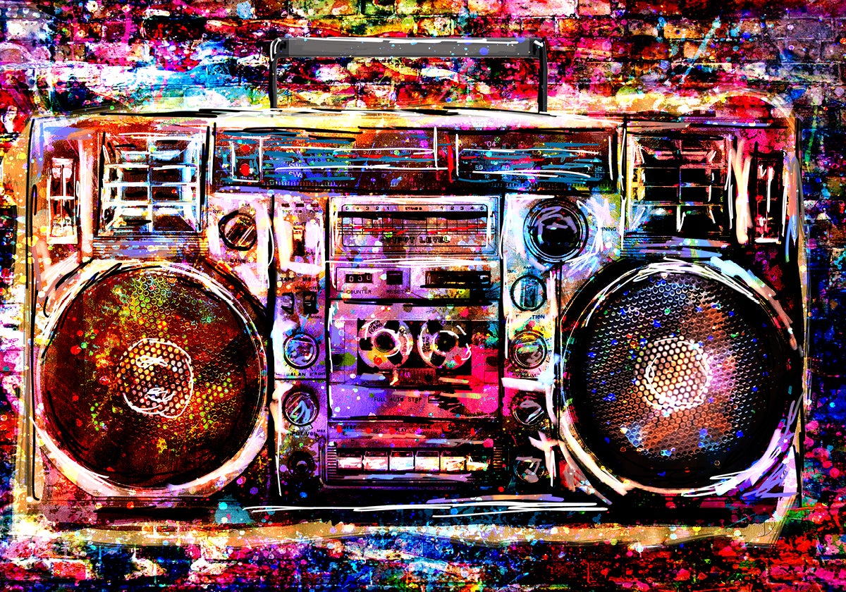 Colorful Minimal Boombox Wallpapers