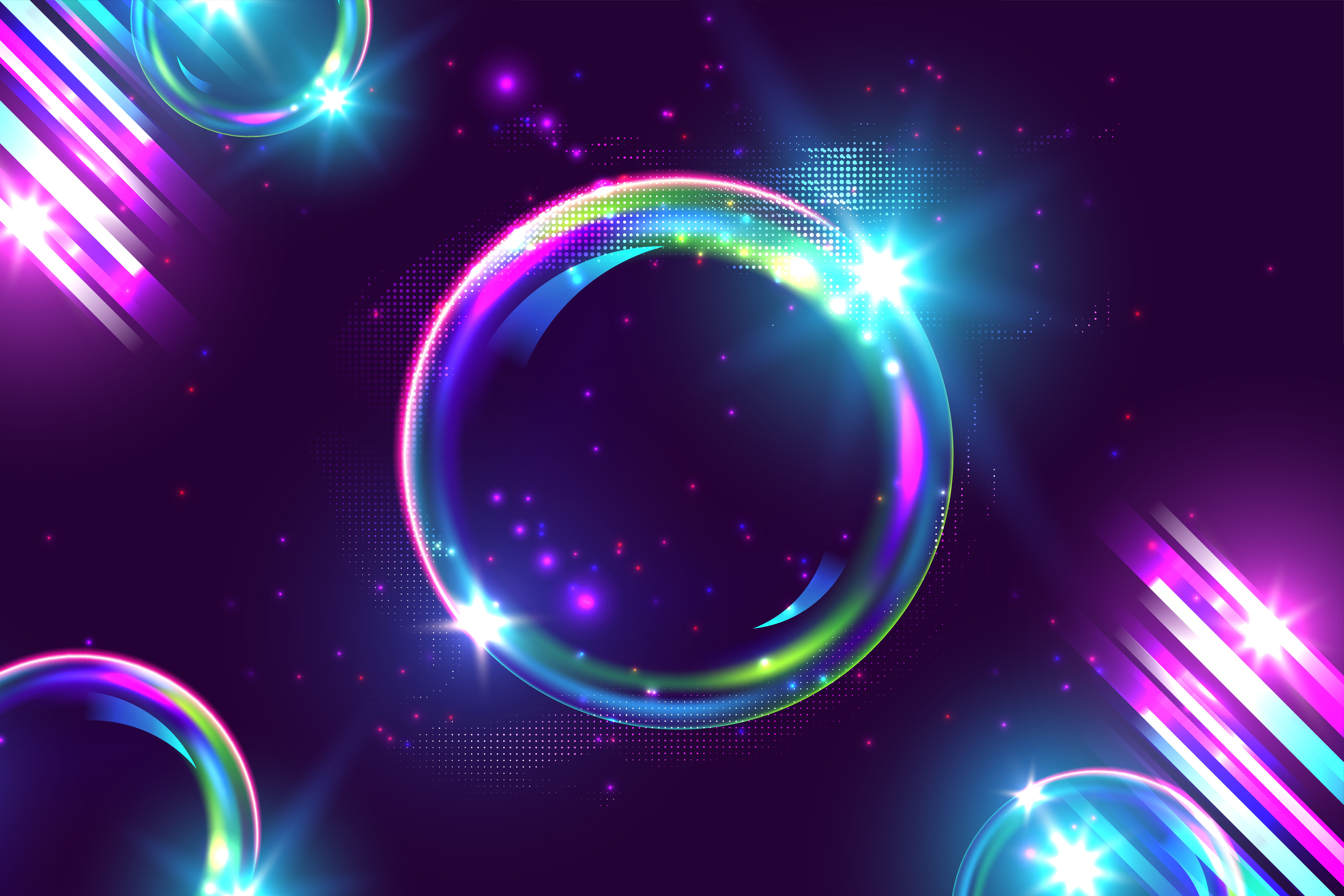 Colorful Neon Bubbles Wallpapers